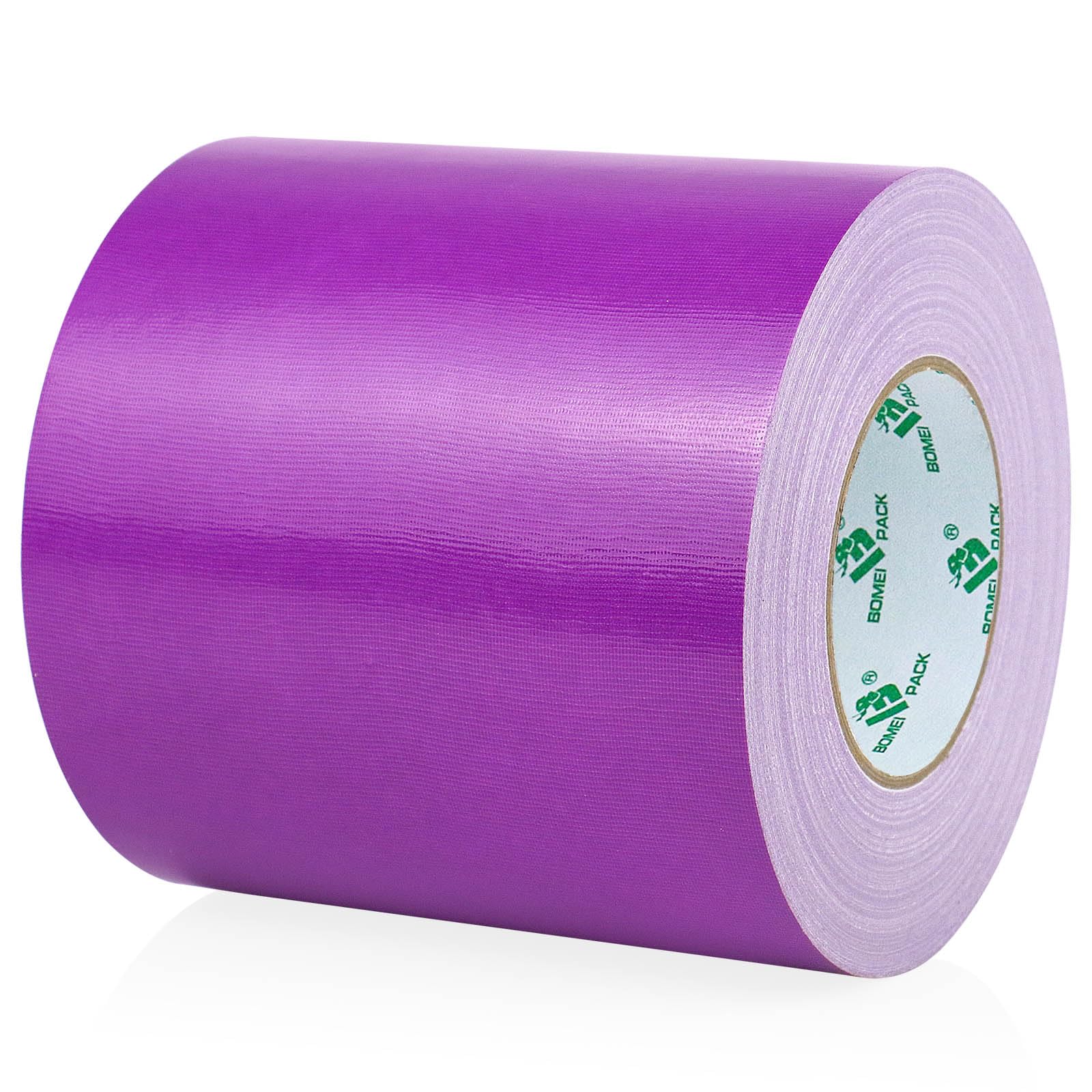 BOMEI PACK Cinta adhesiva de tela morada de 150 mm x 50 m, reforzada, resistente al agua, cinta adhesiva resistente para fijar reparaciones, cajas de etiquetado de manualidades, sellado y flejes para