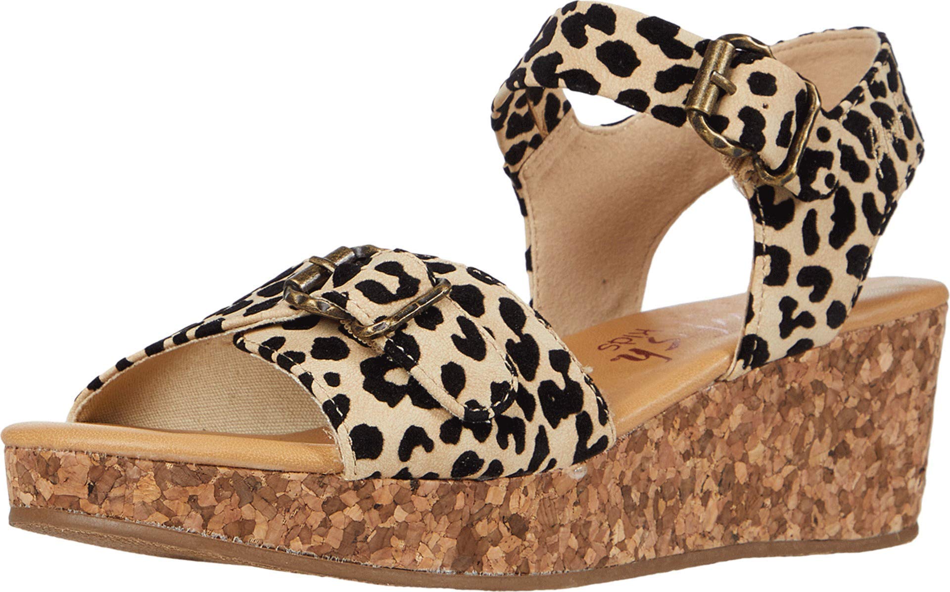 Blowfish Malibu Girls Gorgeous-K Strappy Footbed Sandal Black Wedges For Women Blowfish Malibu Girls Gorgeous-K Strappy Footbed Sandal Black Wedges For Women