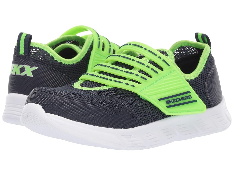 

SKECHERS KIDS Comfy Flex (Toddler/Little Kid) (Navy/Lime) Boy's Shoes, Multi