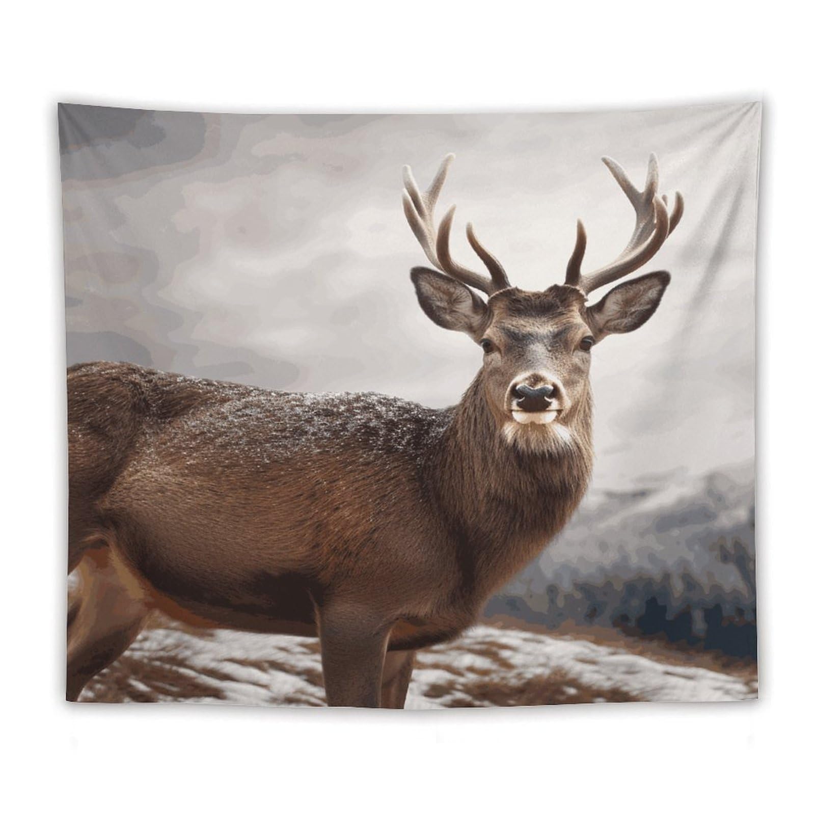 LDGSUPH Wild Animals Deer Tapestry Wall Hanging Decor Anti-fading Aesthetic Wall Tapestries Fashion Wall Blanket Decor Modern Wall Art Tapestry for Bedroom Home Decor 50"x60"