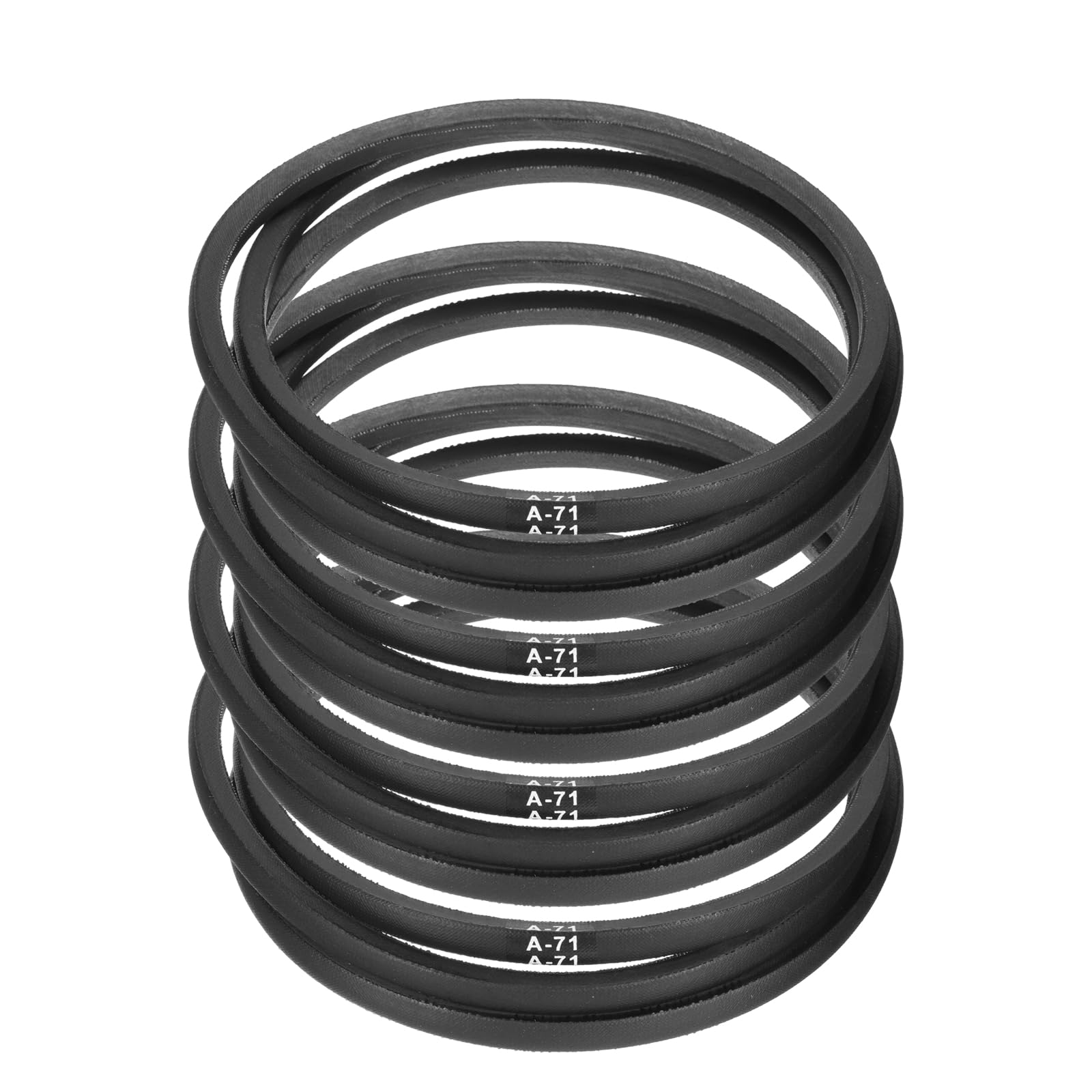uxcell Lot de 4 courroies trapézoïdales classiques en caoutchouc enveloppées A71 ou 4L730 - Circonférence intérieure de 1800 mm