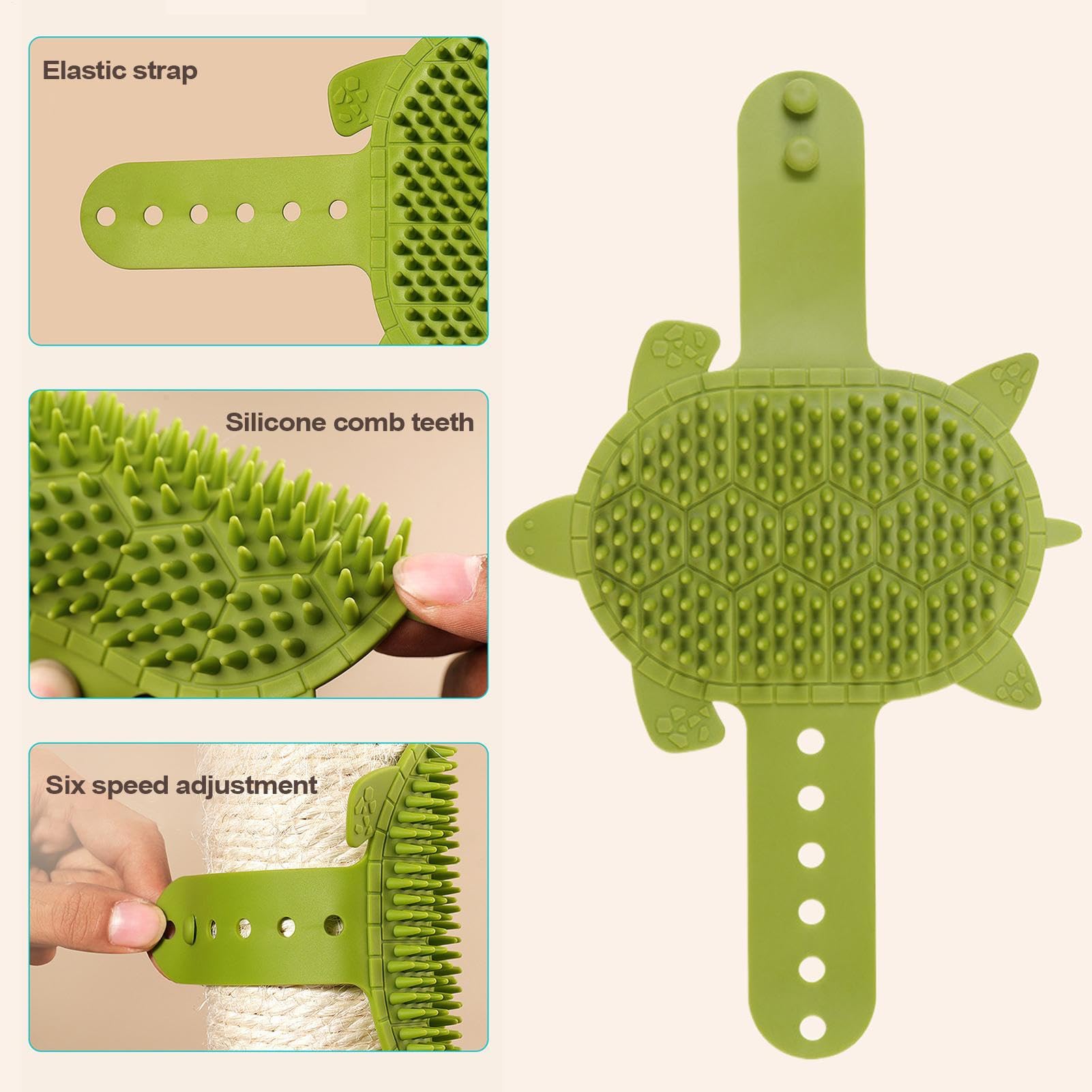 Toilettage Autonome pour Chat,Coin de Frottement pour Chat - 203 Dents Imperméable Tondeuse Sangle en Silicone Outil de Massage pour la Saison de Entretien Quotidien Intérieur Salon Voyage