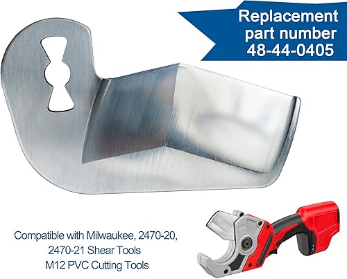 Miniatura 3 de Paquete de 2 cortadores de tubos de hoja de cizalla de PVC 48-44-0405 M12 de plástico de repuesto de PVC compatible con tubos Milwaukee Fit To Cut