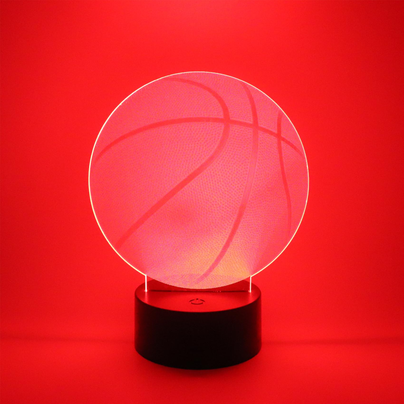 Hguangs Basketball Gifts 3D Optical Illusion Night Light Bedroom Home Office Decoration 7 Colors Changing Touch Control Birthday Christmas