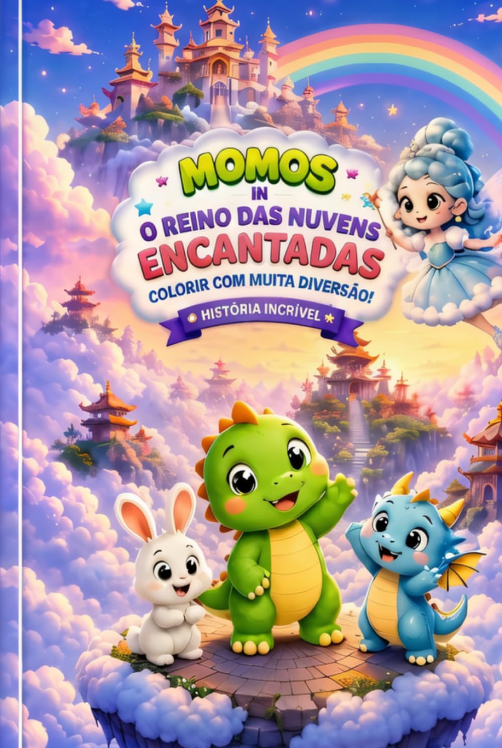 Momos no Reino Encantado das Nuvens – Livro de Colorir com Muita Diversão – Uma História Incrível(A Portuguese edition): Uma Aventura Mágica para ... para Colorir com História para Crianças