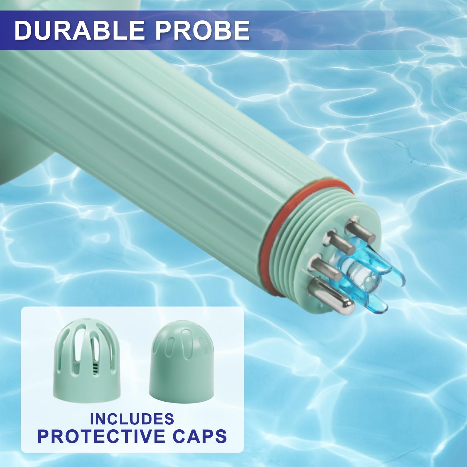 Smart WiFi Wasserqualitätstester, 8-in-1 digitales pH TDS EC Messgerät, Chlor Salzgehalt ORP S.G. Temperatur Multi-Parameter Monitor, Tuya App Echtzeit-Fernüberwachung für Pools, Aquarien, Spas