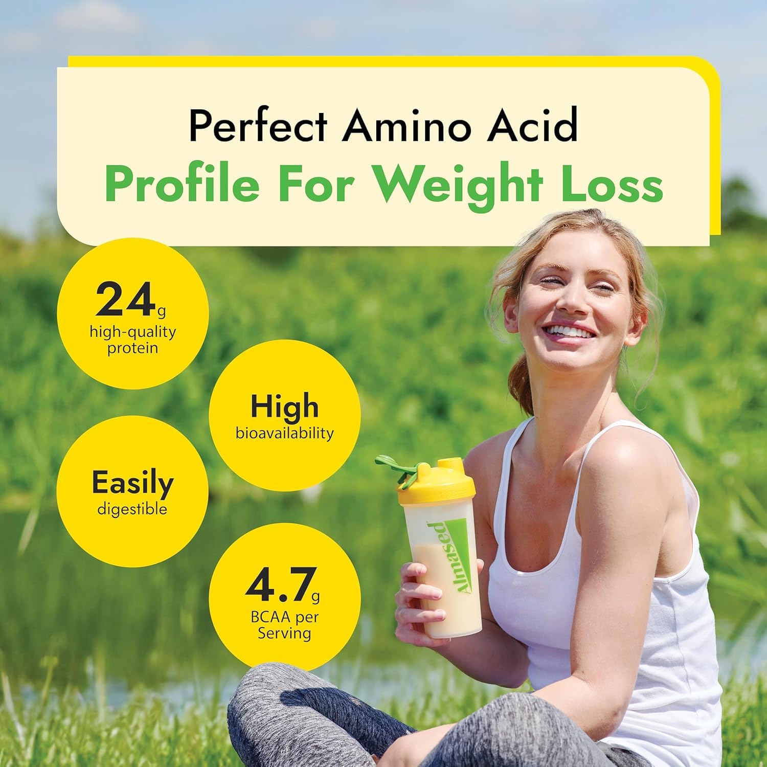 Almased Vanilla Protein Powder For Women &Amp; Men - Gluten-Free...