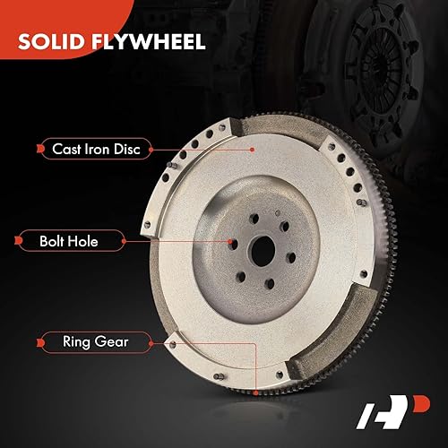 Miniatura 5 de A-Premium Volante de embrague compatible con Ford Escape 2001-2004, Escort 1998-2003 y Mazda Tribute 2001-2004, 2.0L, transmisión manual, 6 agujeros