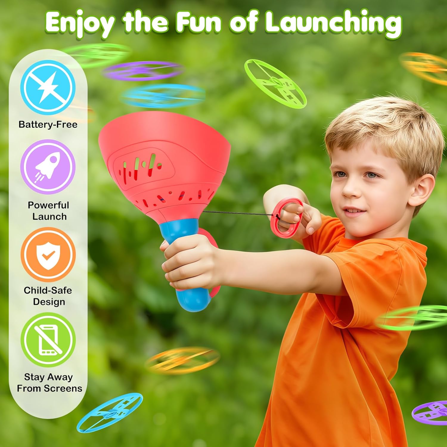 Outdoor Toys for Kids Ages 4-8, 3 Packs Flying Catching Game, Outside Manual Capture Chasing Toys for Ages 3-7, Fun Family Games for Boys Girls Ages 2 3 4 5 6