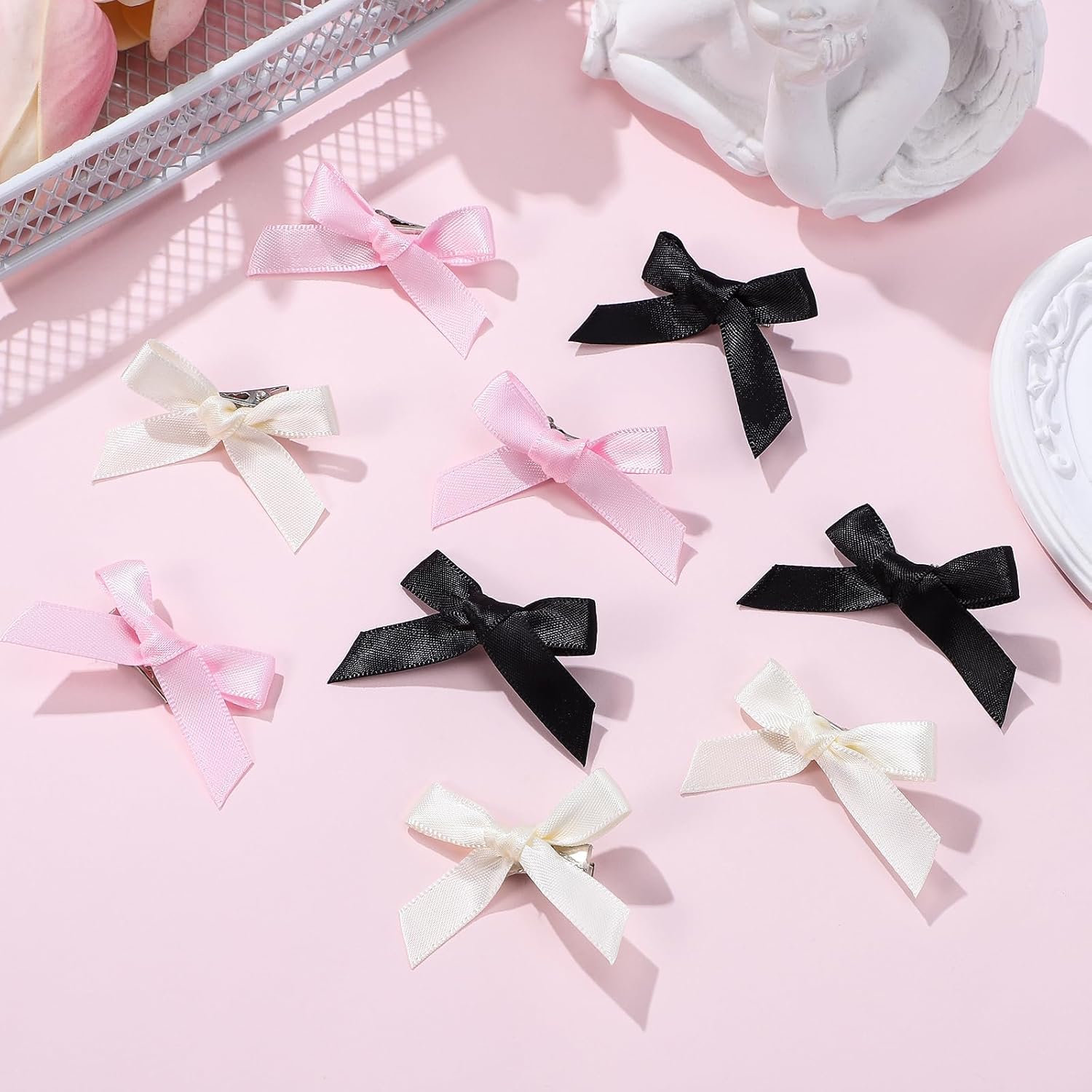 Didiseaon 30Pcs Mini Bow Hair Clips Small Satin Bowknot Barrettes for Women and Girls Lightweight Durable Hair Accessories for Everyday Wear and Special Occasions - Image 9