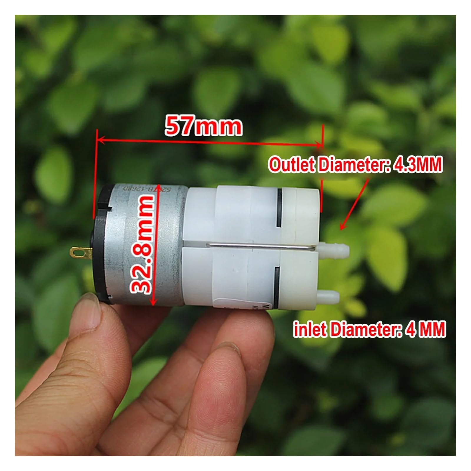 Bomba de Aire con Motor, 520 DC 12V 3.8L/min Bomba De Aire Diafragma Vacío Acuario Volumen Booster Inflado
