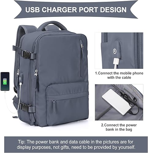 Miniatura 3 de Mochila de viaje grande para mujer, mochila de mano, mochila de senderismo, impermeable, mochila deportiva al aire libre, mochila casual mochila