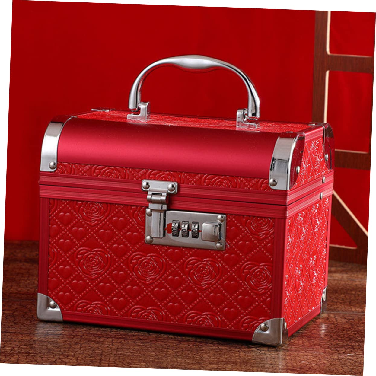 Caja De Joyería Vintage Para Bodas Estuche De Almacenamiento De Joyas Cerradura De Código Caja De Para Collares Pulseras y Pendientes