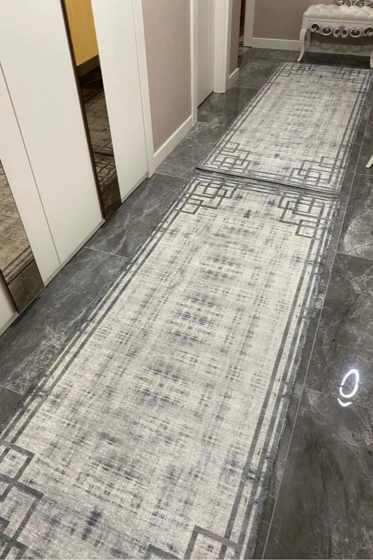Monnhein Çok Renkli Yolluk Rio - Yıkanabilir, Kaymaz Taban, Dijital Baskılı, Leke Tutmaz, İnce Hav, Modern Koridor, Mutfak, Antre ve Salon için Dekoratif Yolluk