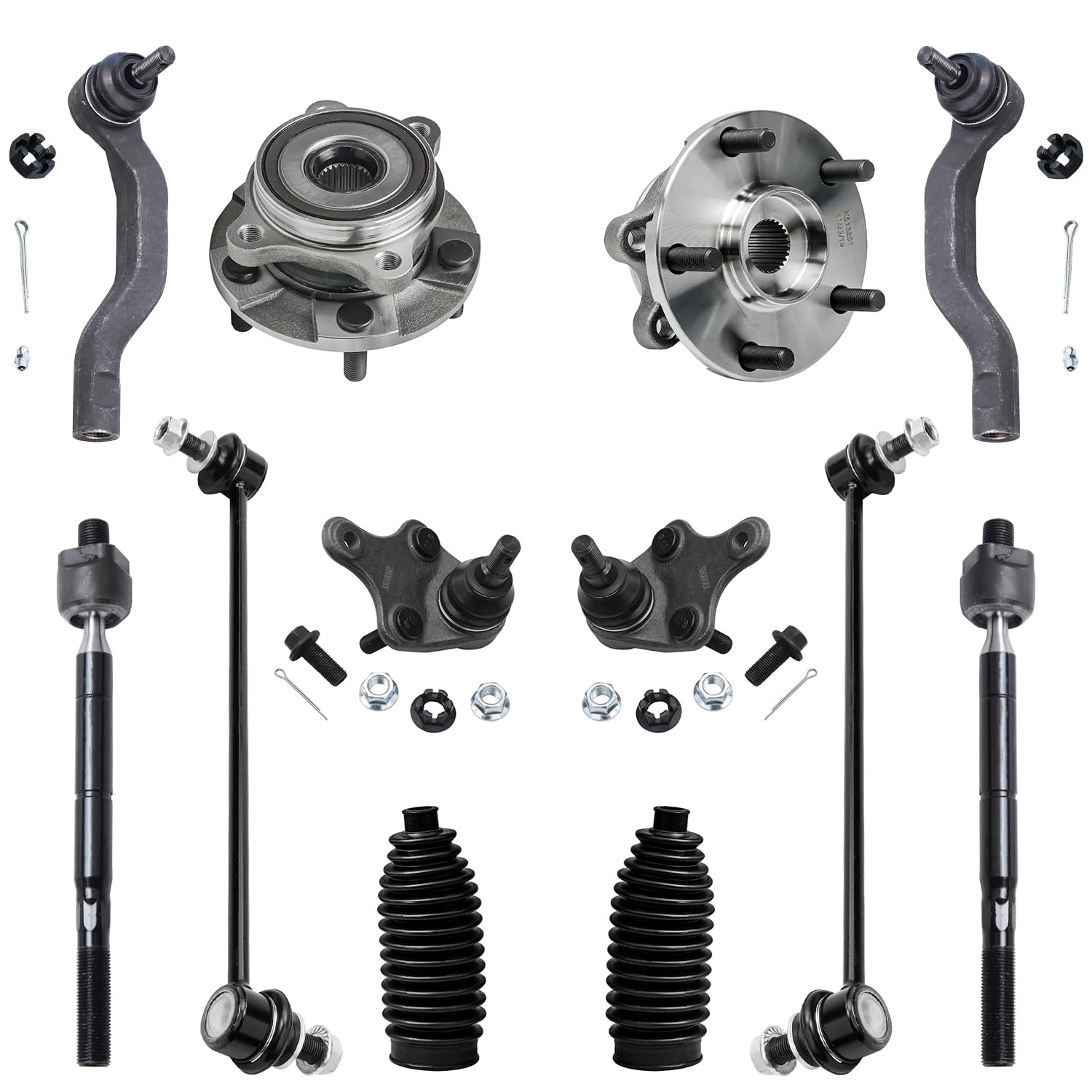 Detroit Axle - Front 12pc Suspension Kit for 2006-2018 Toyota Rav4
