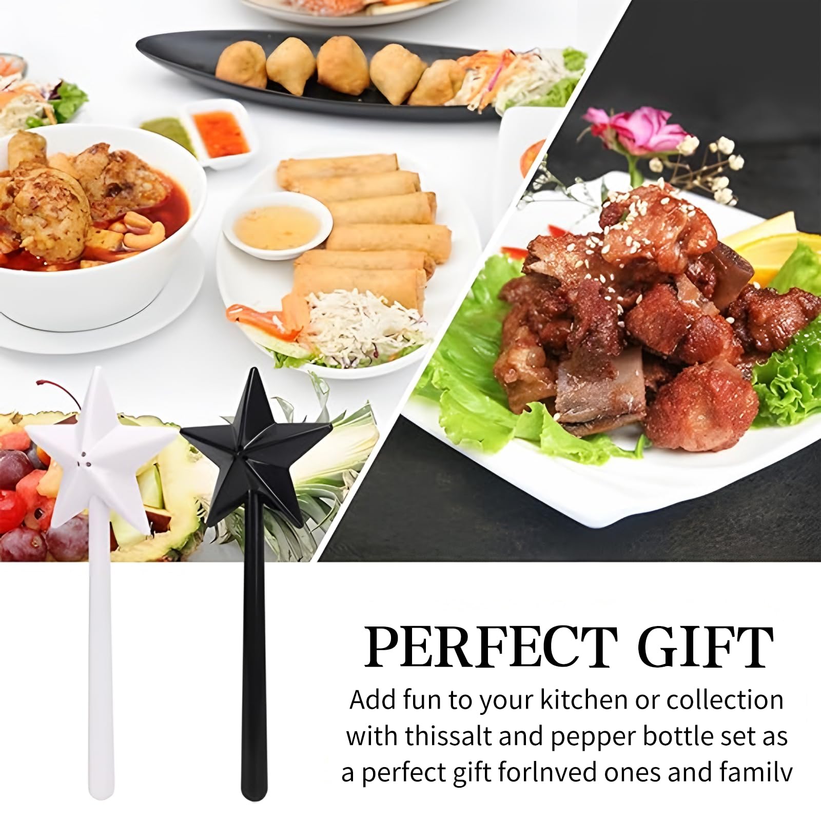 Baguette Magique Sel Et Poivre YEJAHY Lot De 2 Salières à épices, Baguette Magique En Forme D'étoile, Salière Et Poivrière Salieres Et Poivrieres Originales