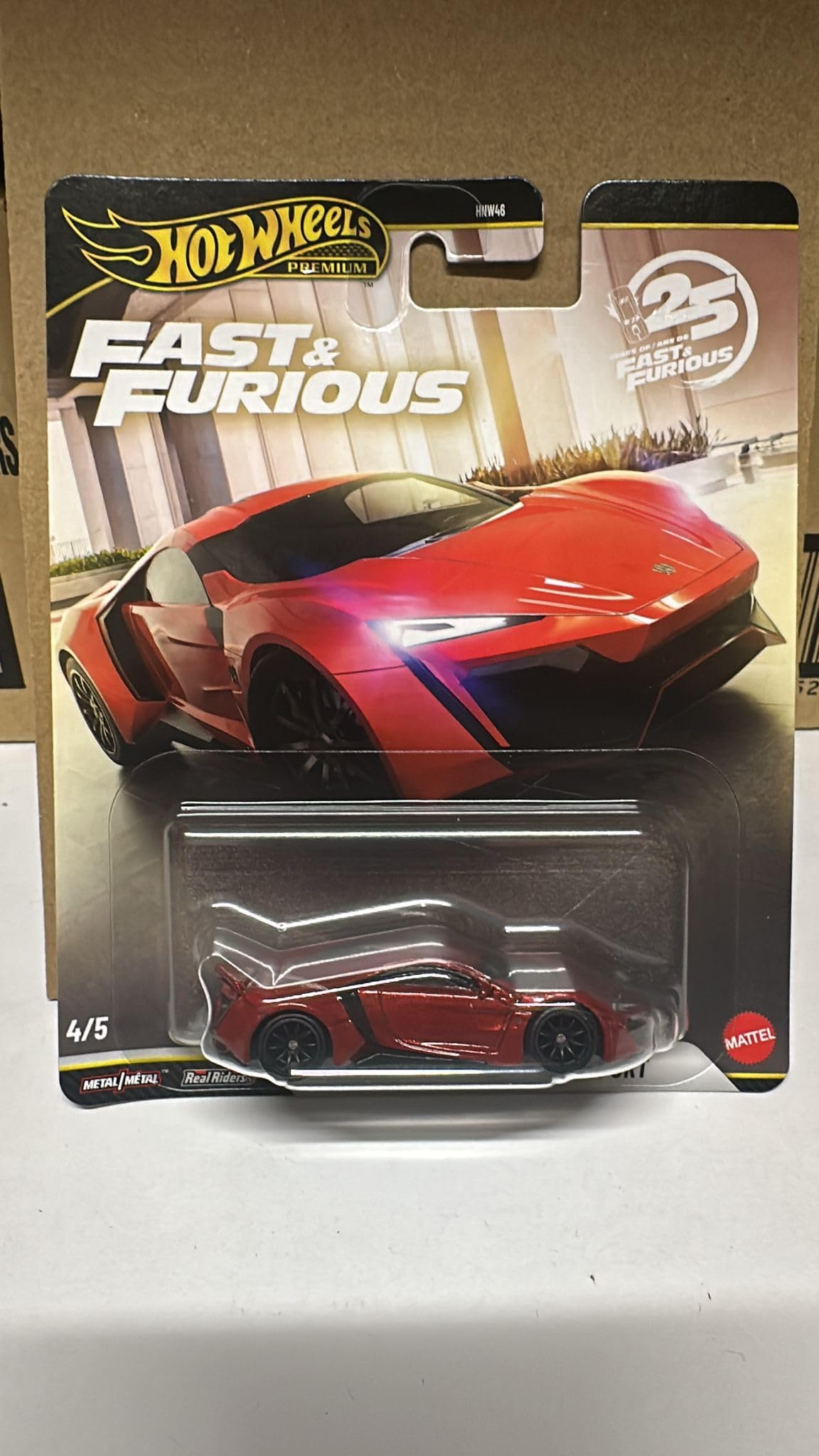 HOT WHEELS Premium Fast and Furious 25. Yıl Özel Koleksiyon Araba Seti, 5'li Paket, 3+ Yaş, Model HNW46 979N