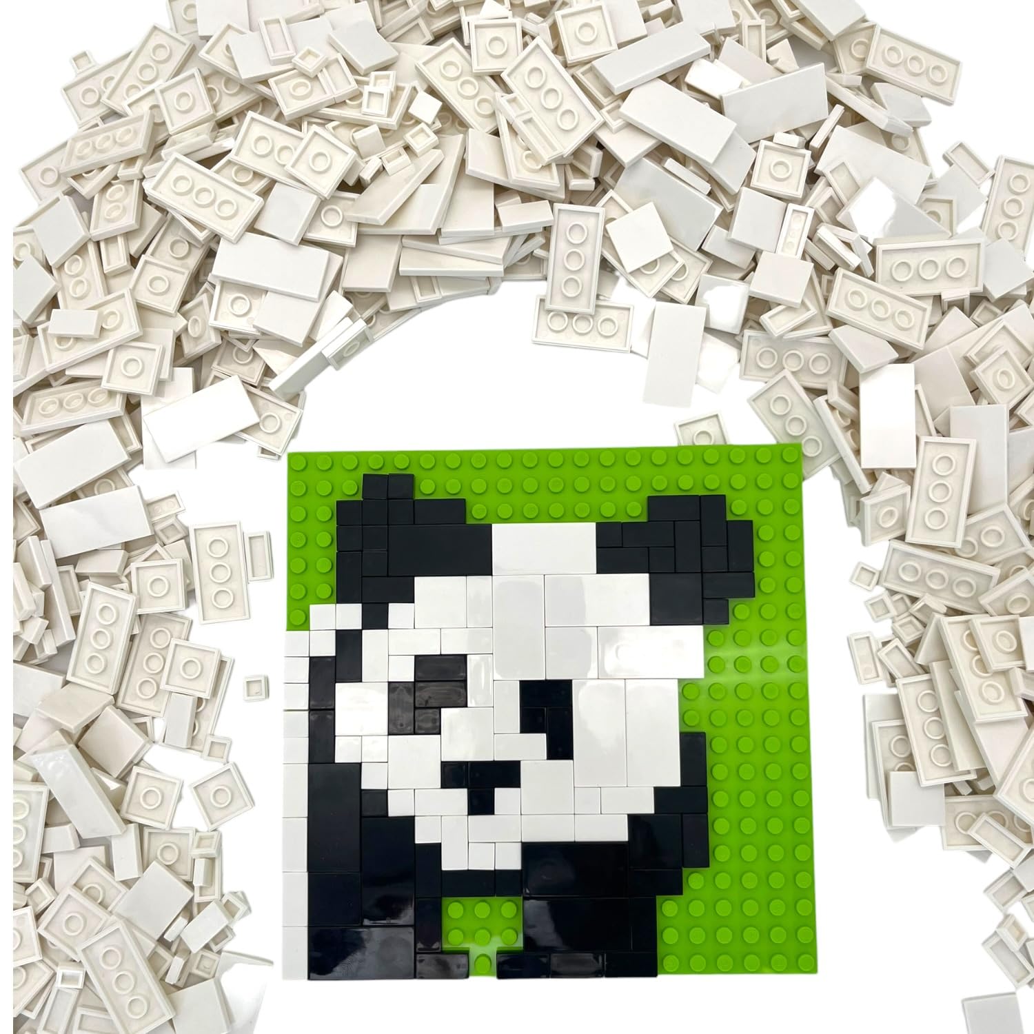 Piastrelle (1 x 1,1 x 2,2 x 2,2 x 4) bianco puro 713/sacchetto 1000 pezzi.