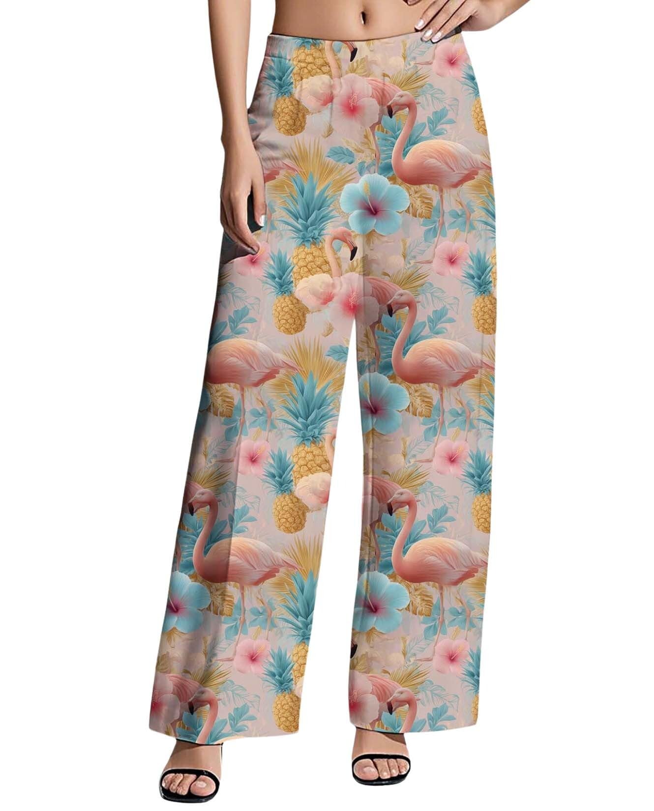 Womens Boho Cotton Linen Blend High Waist Harem Pants Summer Casual Daily Baggy Elastic Waist Palazzo Trousers
