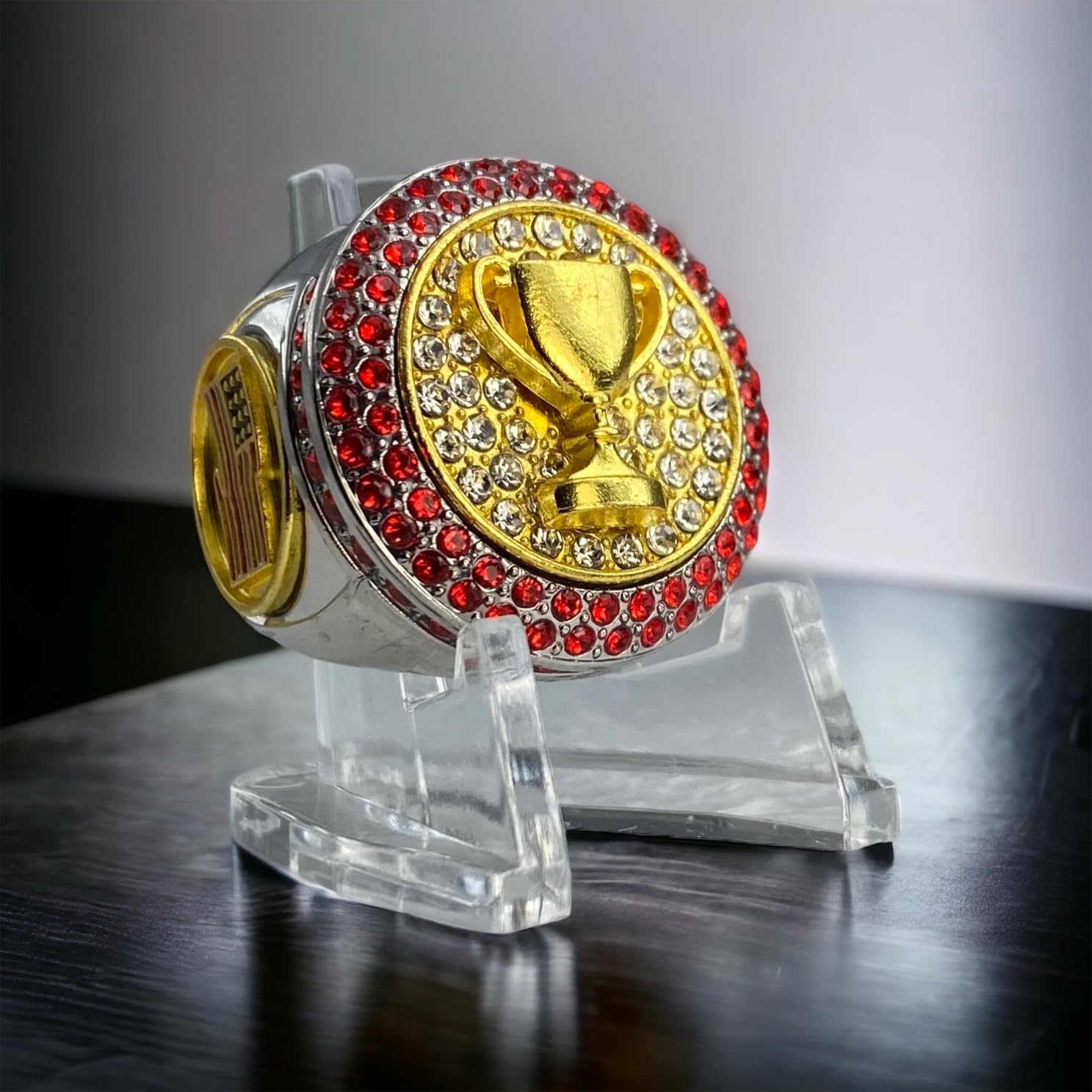 1 oder 10 Pack Championship Trophy Ring in Stones Award Geschenk für Turnier oder Liga Champion