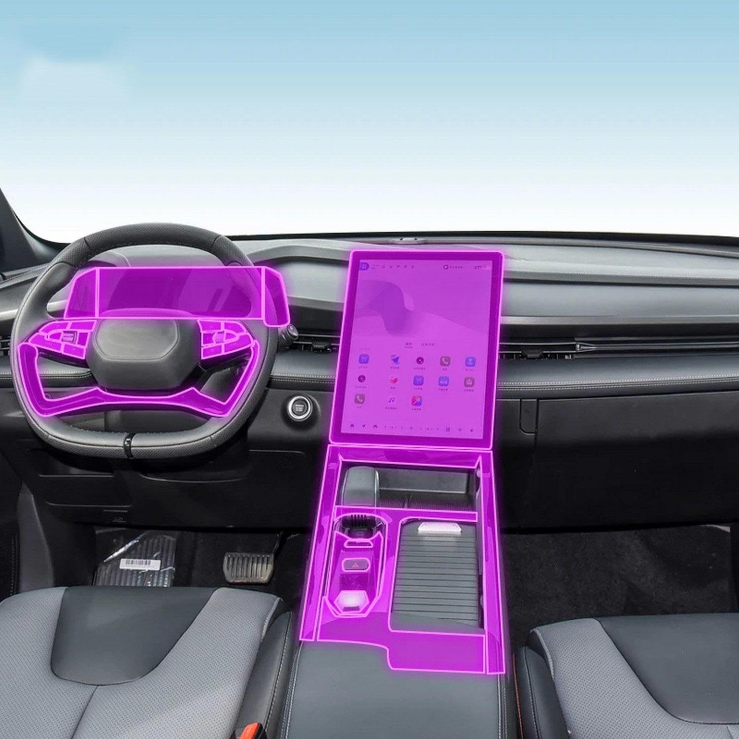 Film protection TPU transparent de console pour Geely Atlas 2023-2024