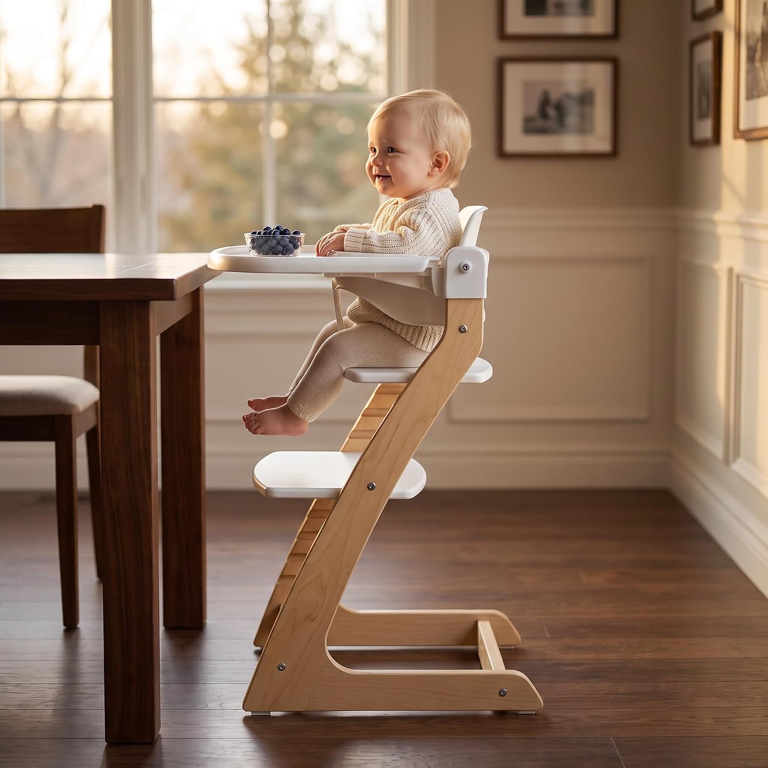 Fornel Baby Set for 6-36 Months Babies with Backrest, Tray and Tray Cover to Convert The Fornel Chair into a Comfortable High Chair Includes Gliders and Harness