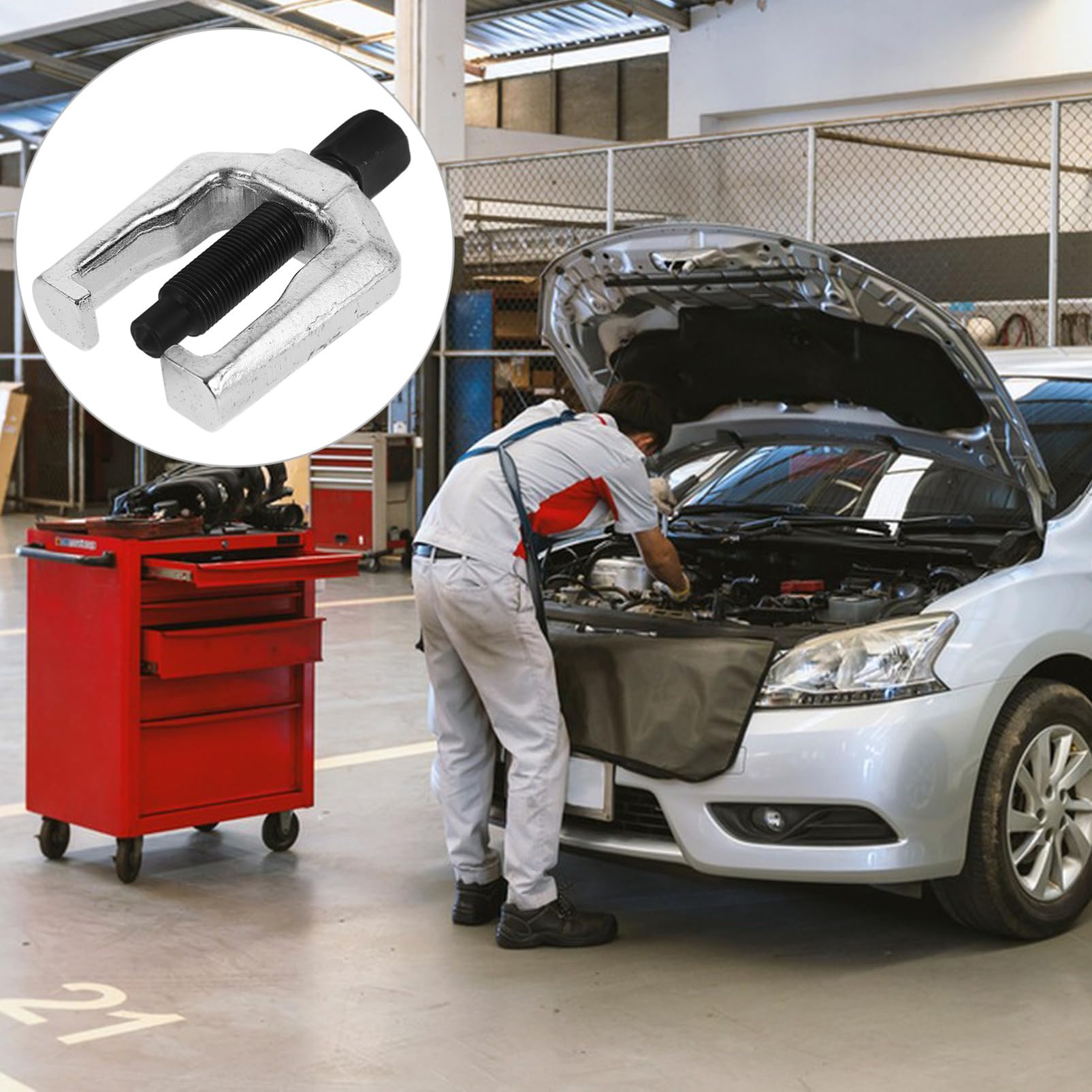 Outil de réparation Rapide et Robuste pour rotules de Suspension arrière de Voiture.