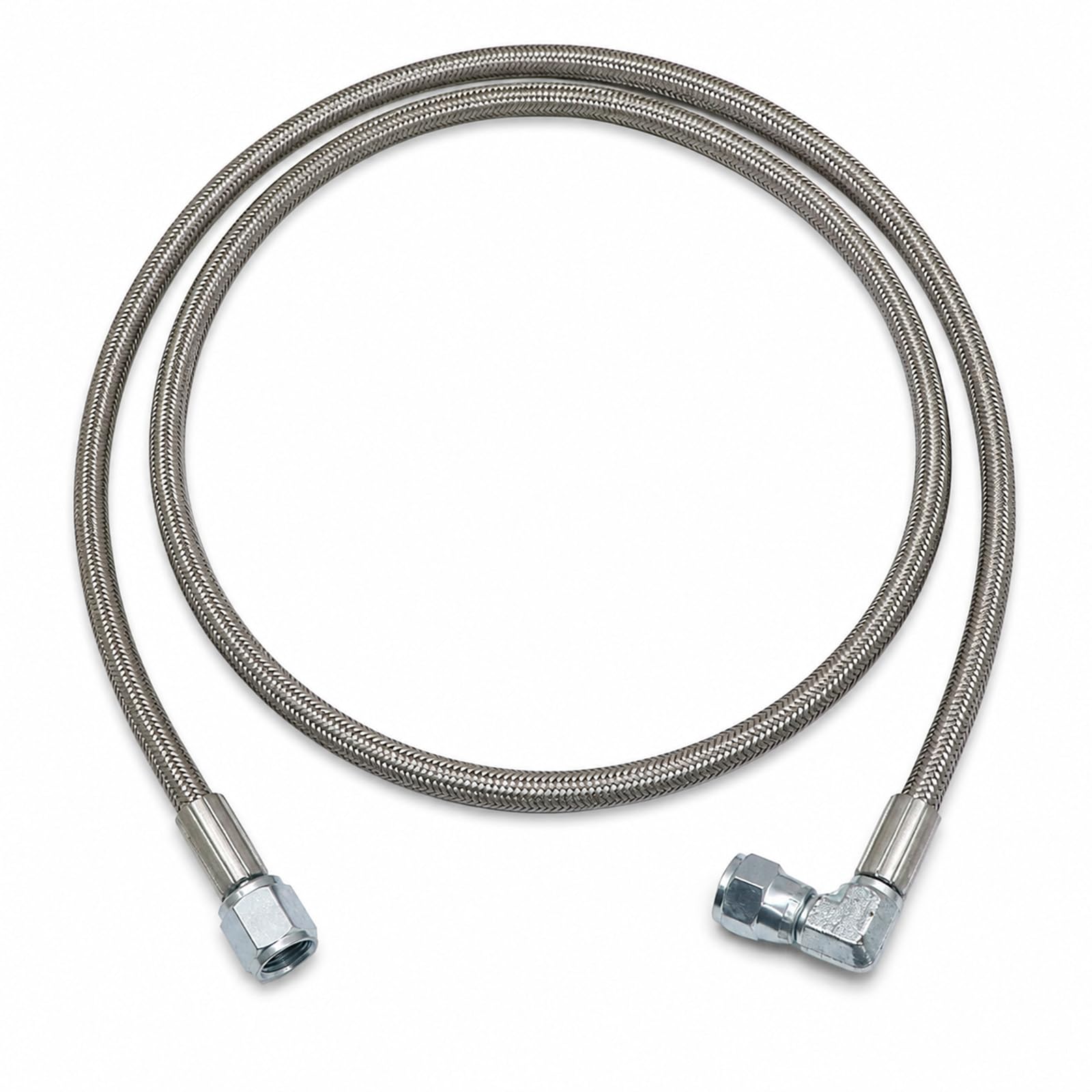 SecosAutoparts 4AN Turbo Oil Feed Line 60in Braided PTFE 90 Degree Hose