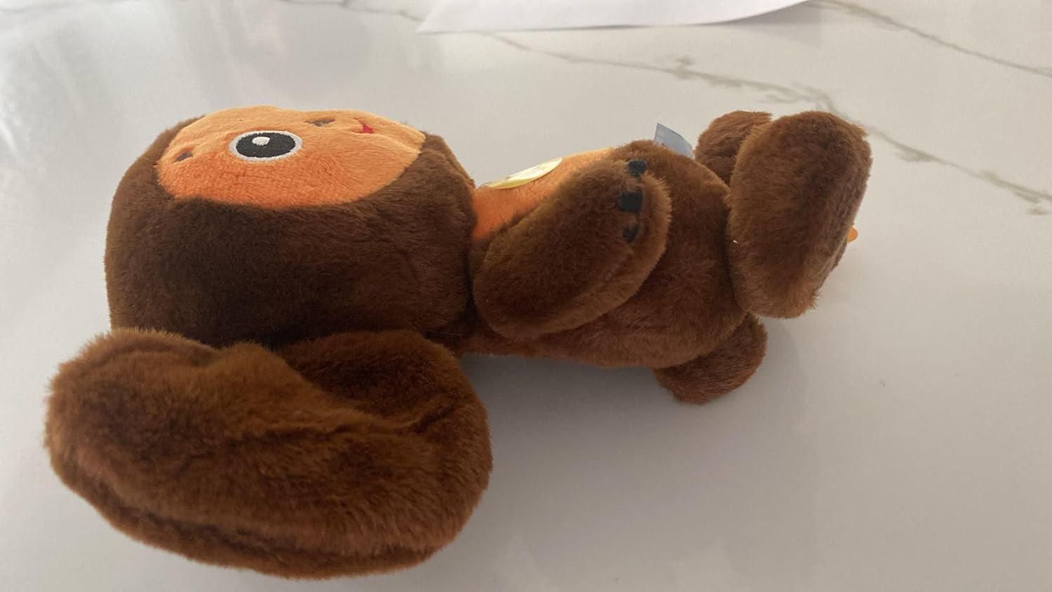 Eksmo Vintage Soviet Collectible Souvenir Cheburashka with Soft Plush face - 15 cm. One of The Most Famous Soviet Soyuzmultfilm