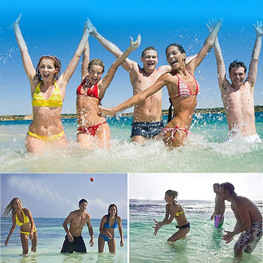 Water Bouncing Ball - 2 Pack Stress Relief Ball for Swimming, Beach & Outdoor Activity (Yellow + Green, 5.5cm)