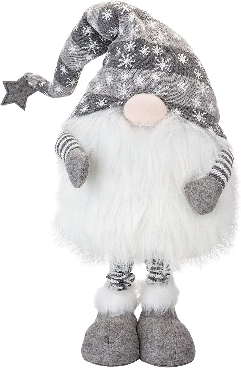 Pms Grey Vfm - Christmas Giant Gonk Standing Gonk, Gnome, Xmas, Plush, Decoration, Tree Ornaments, Holiday Decor, Swedish, Navian, Xmas Elves, Elf Doll, Great For Christmas Time, Size: 34"/ 86Cm