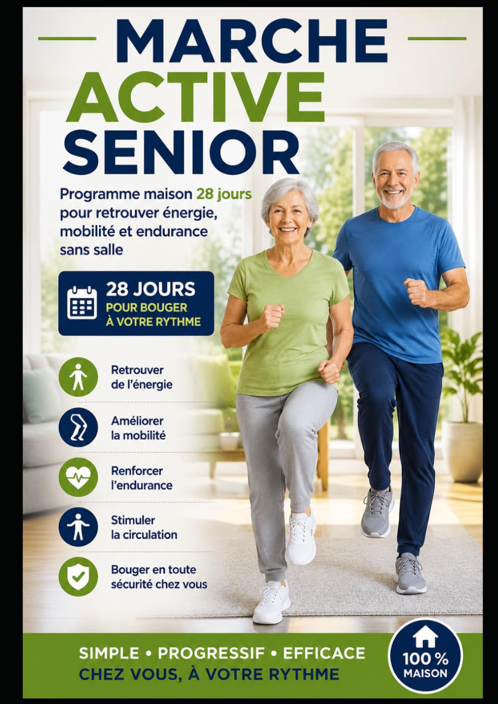 Marche Active Senior: Programme maison 28 jours pour retrouver énergie, mobilité et endurance sans salle