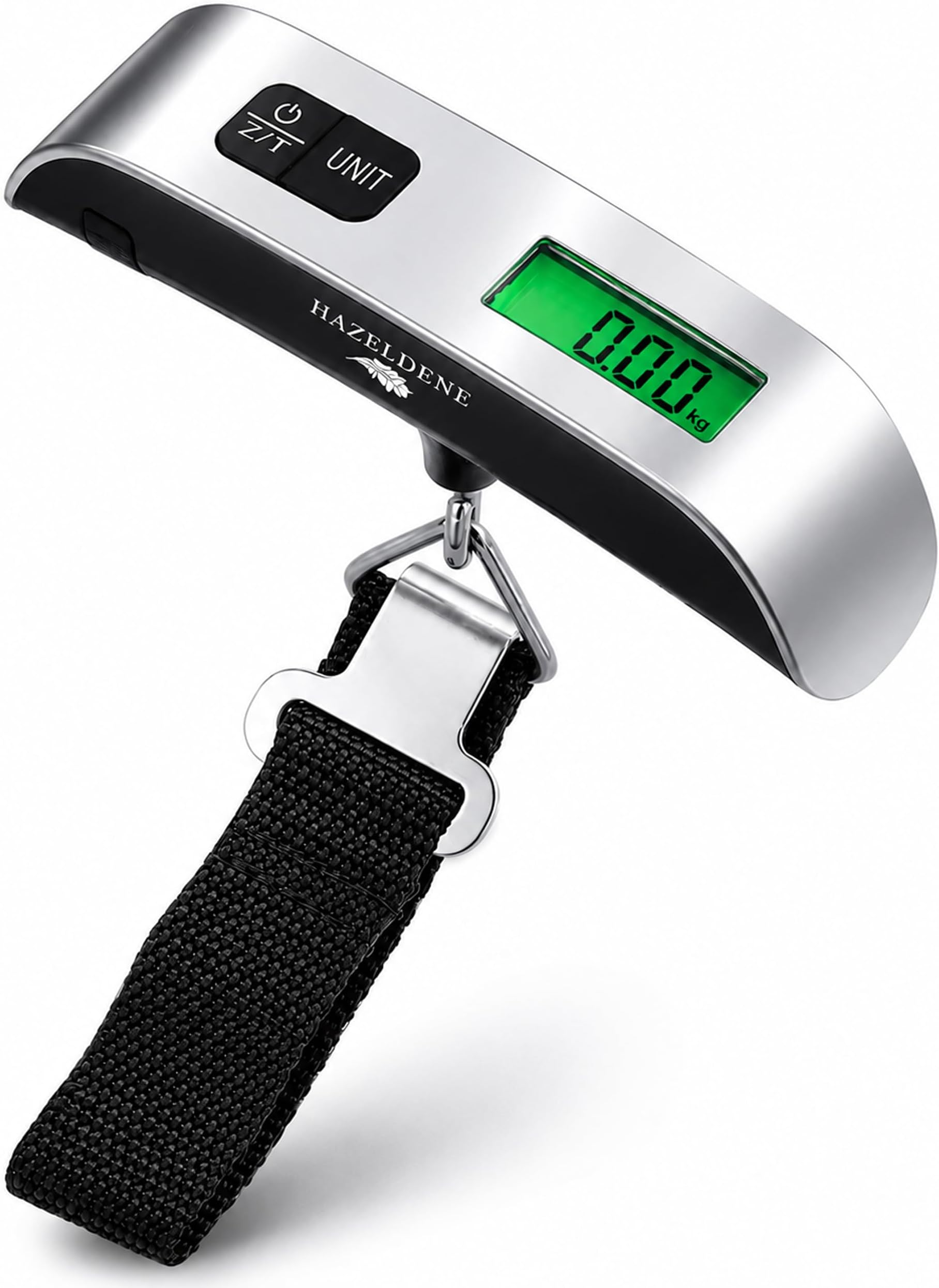 Digital Luggage Scale โ Travel Scales for Luggage with Tare Function & Battery โ 50kg/110lb Suitcase Weighing Scales โ Holiday Essentials for Flights & Cruises (Silver)