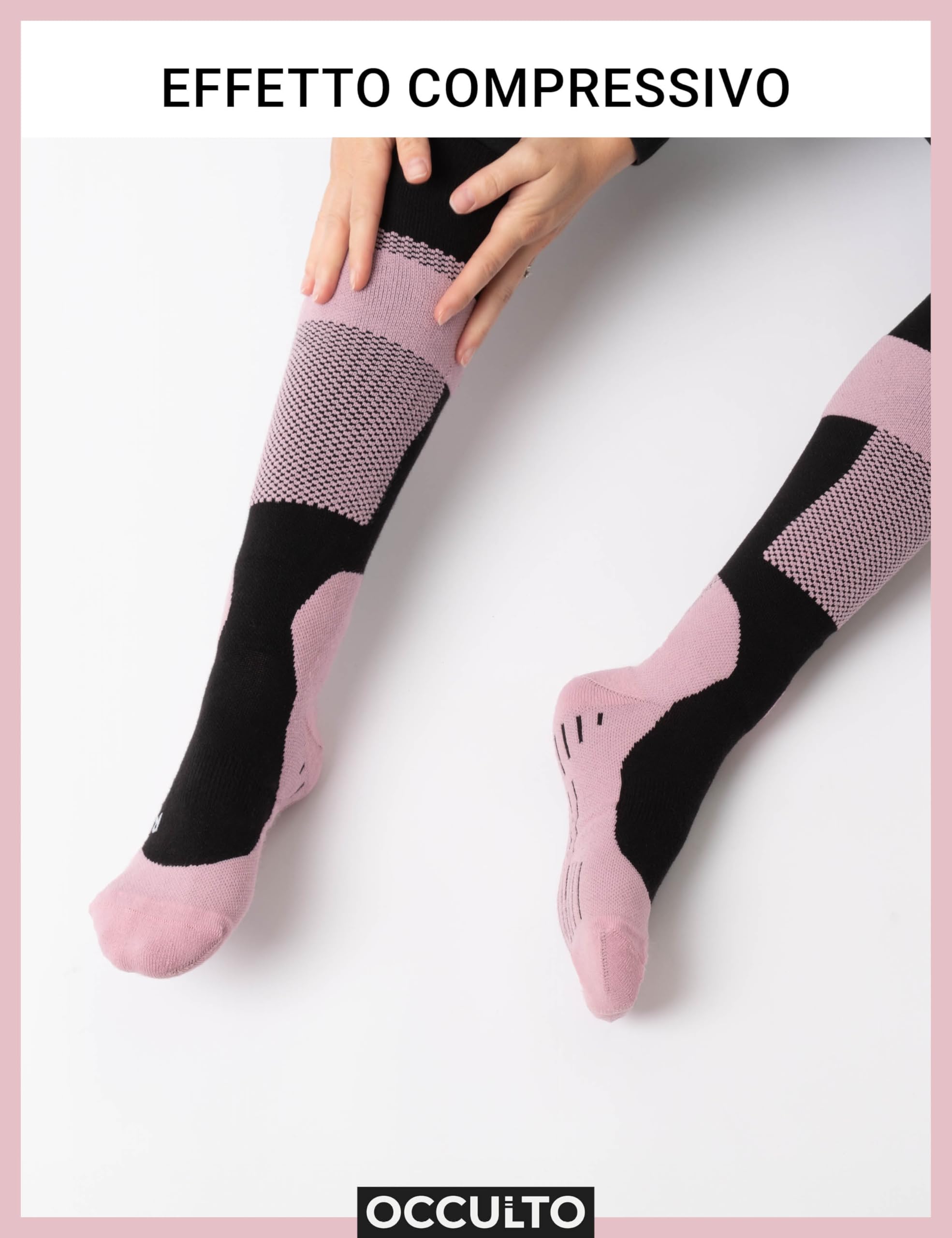 Occulto Calze da Sci Compressione pacco da 2 (modello: Taylor)