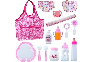 BABESIDE Baby Doll Bottles and Accessories Diaper Bag Set