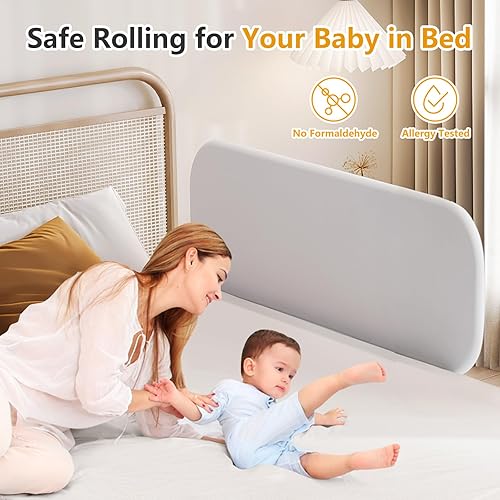 Miniatura 6 de Rieles de cama para niños pequeños para viajes, barandilla de cama portátil para cuna, camas individuales, queen, matrimonial, king, fácil de