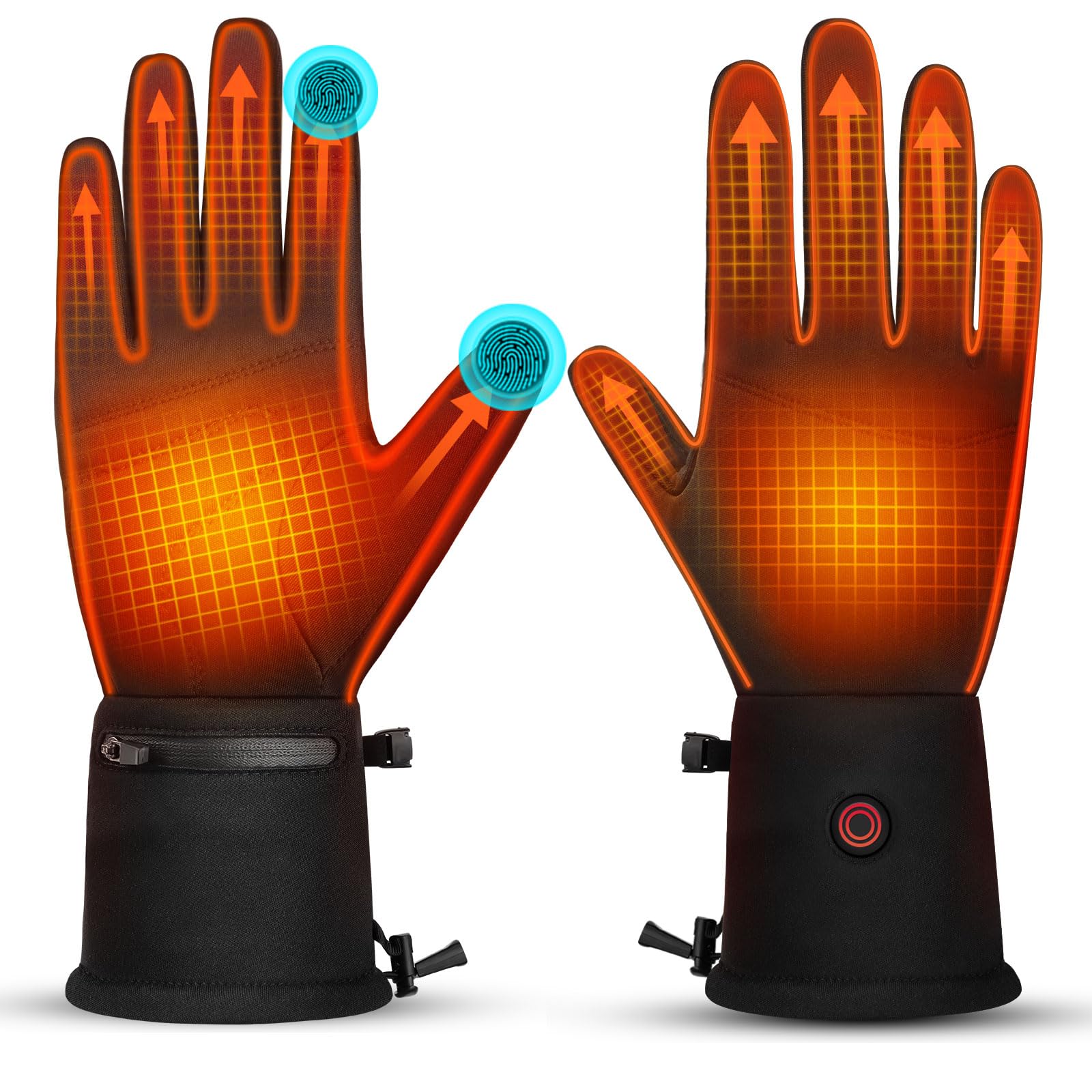 Heated Gloves for Men Women Rechargeable Waterproof Electric Motorcycle Gloves for SKI Snowboard Camping Hiking Camping