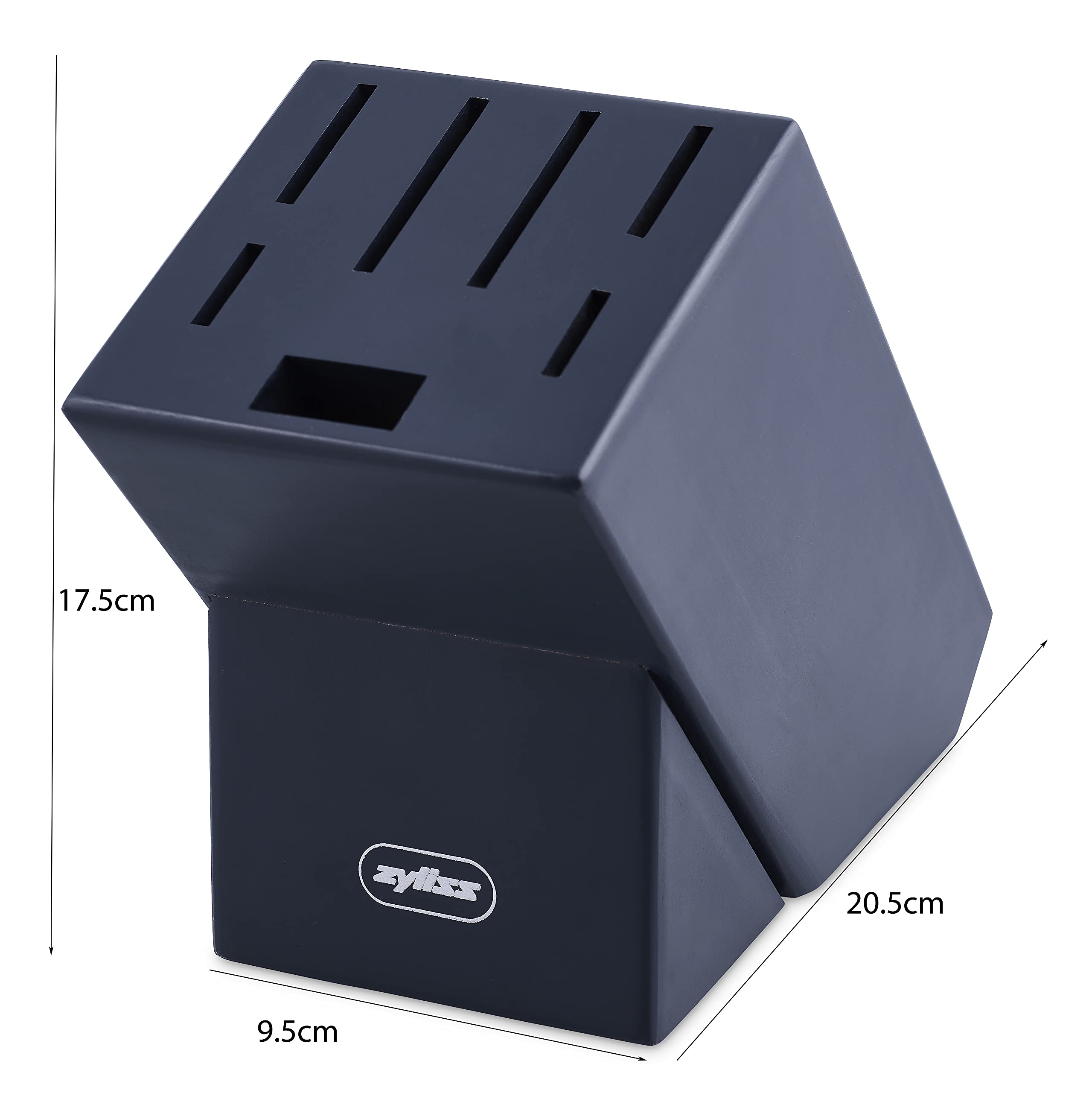 Zyliss E920263 Comfort 7-częściowy zestaw bloków na noże, wiele rozmiarów, japońska stal nierdzewna, czarno-biały, zestaw bloków na noże z 7 nożami kuchennymi/nożyczkami, nadaje się do mycia w