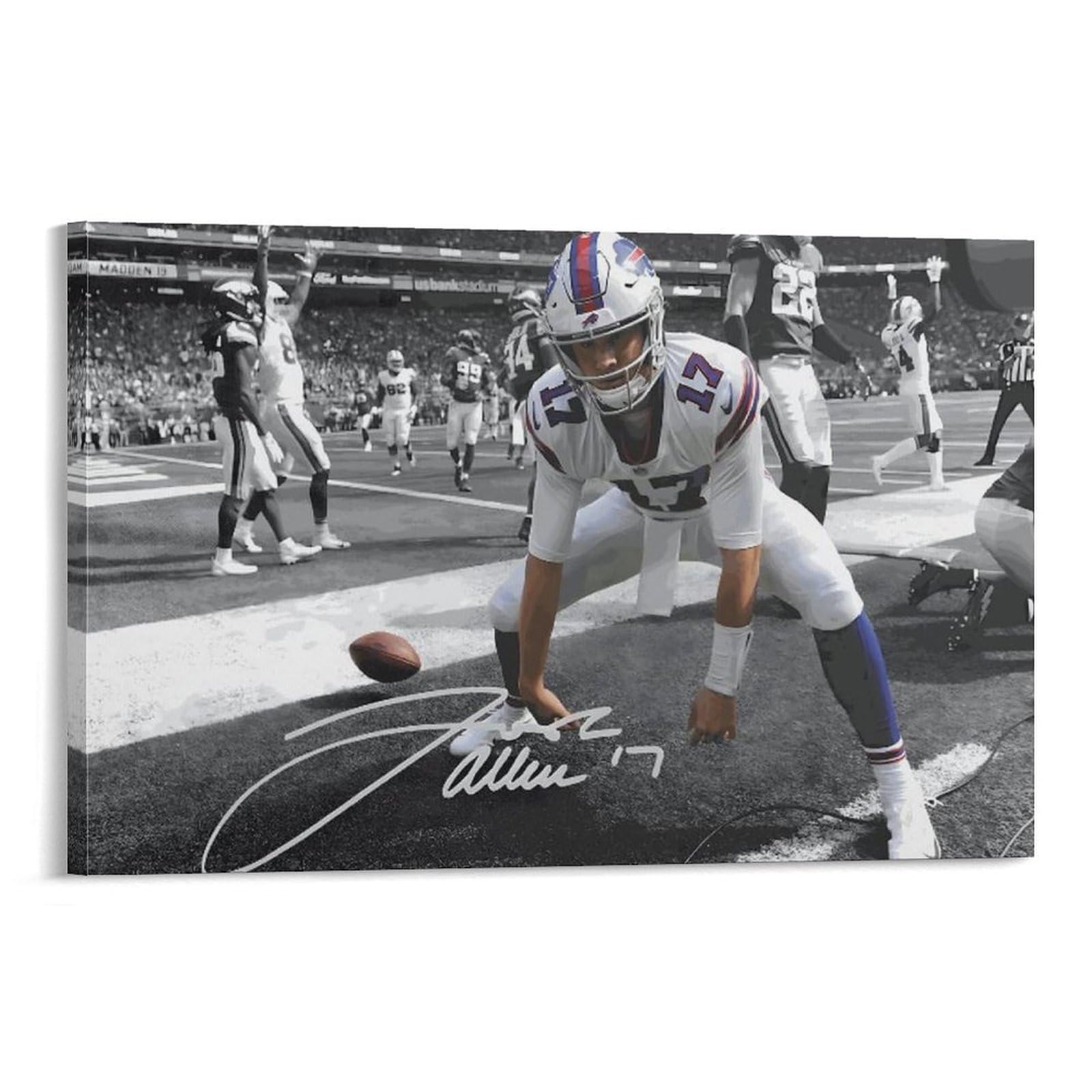 ASUIU Josh Allen Canvas Poster Wall Art Poster Prints Home Decor Picture Canvas Painting Posters 20x30inch(50x75cm)