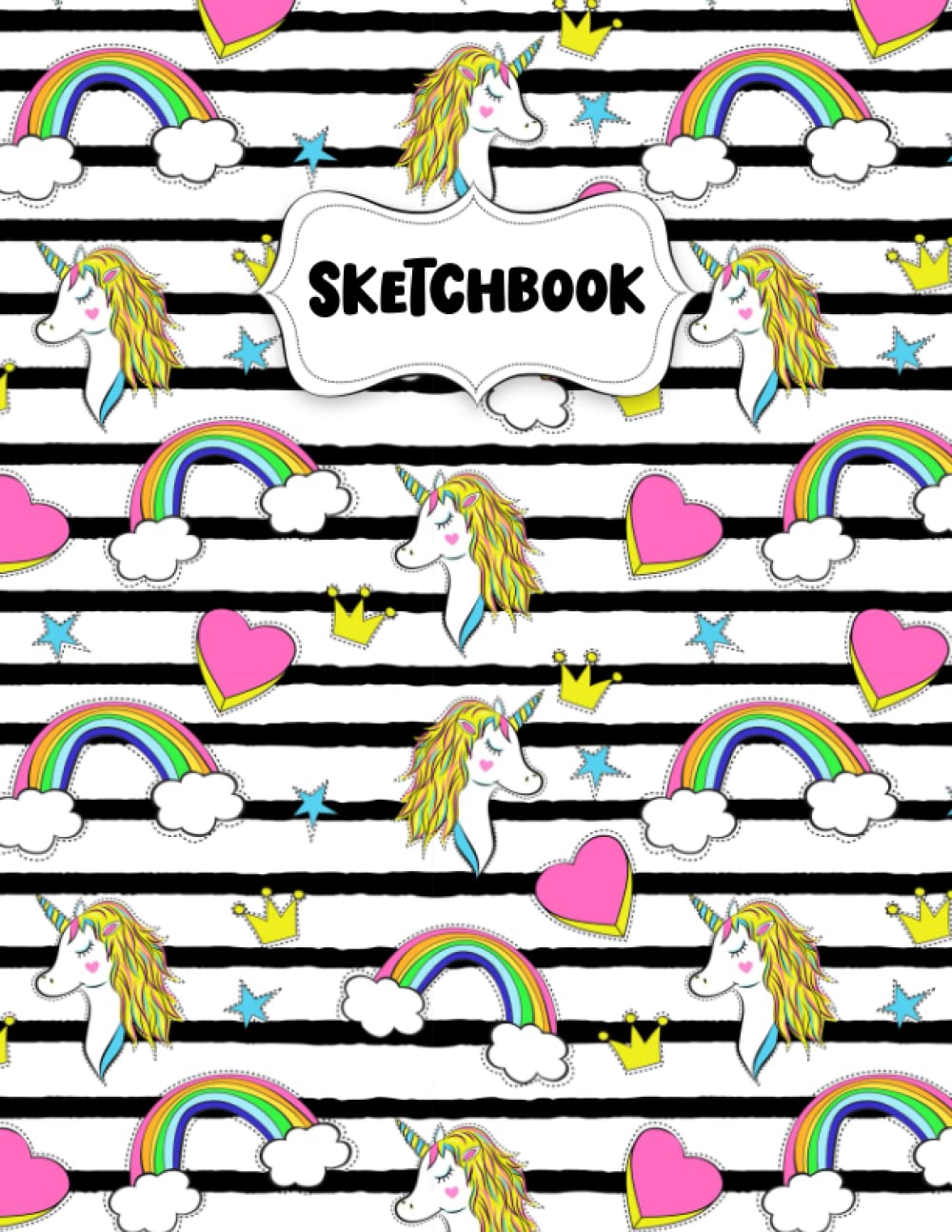 Sketchbook: Unicorn Lover Sketch Book for Drawing: Blank Sketch Pad for Drawing for Kids: Sketchpad for Drawing for Kids, Bleed Proof Art Sketch Book 8.5 x 11