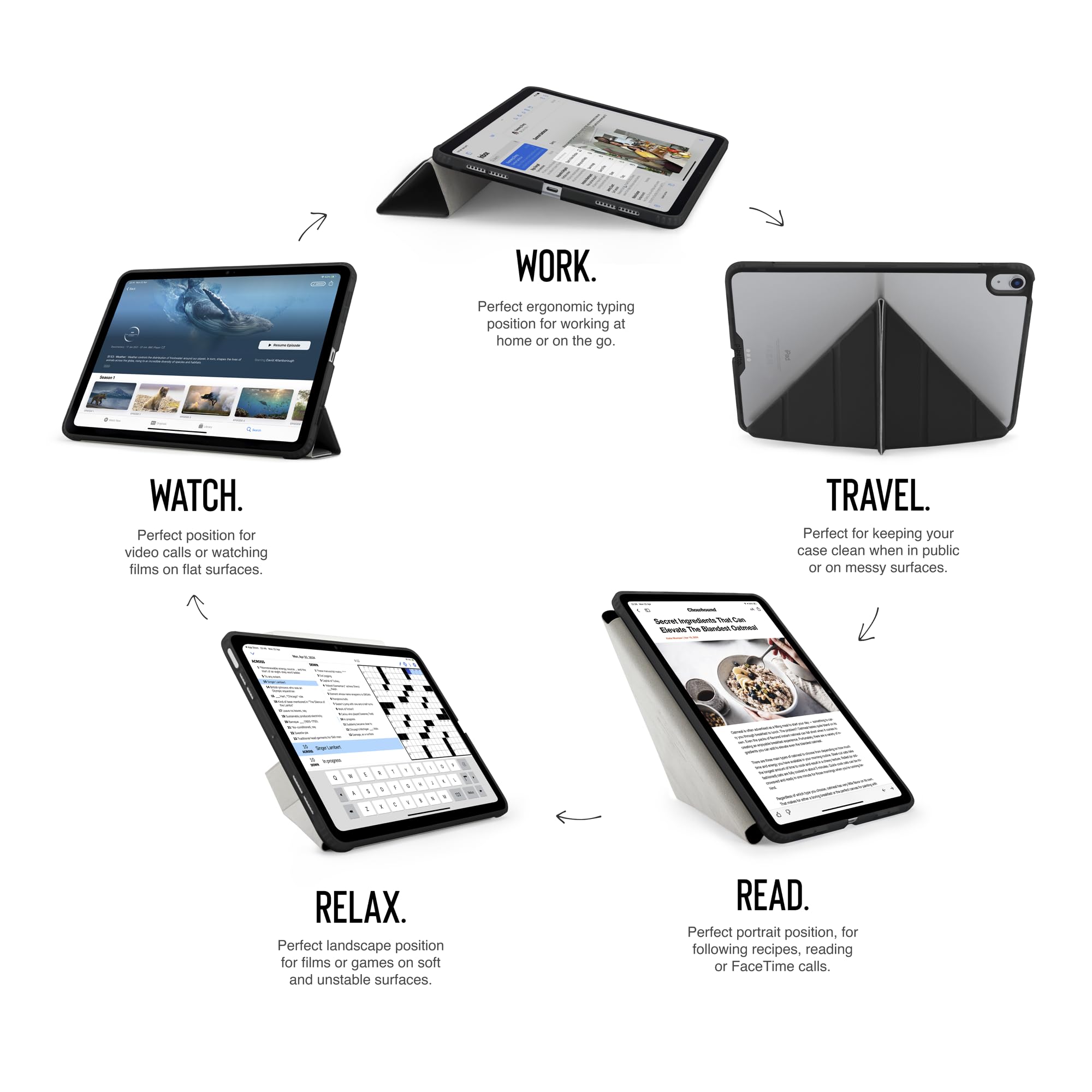"Pipetto Origami No1 OriginalCase iPad Air 11"" M2/(Gen 4-6) Black"