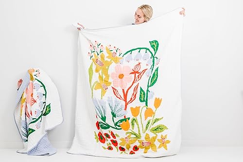 Miniatura 4 de CLEMENTINE KIDS Manta de muselina doble (Cottage Garden)