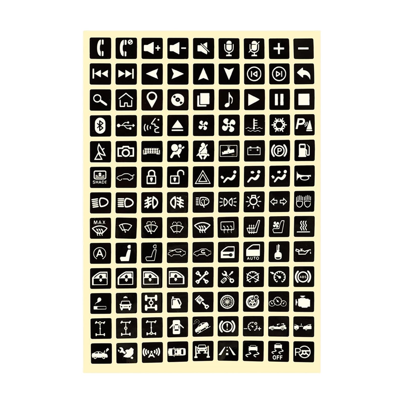 PVC Glowing in Dark Rocker Switches Stickers Decals for Automotive Interior Labels Waterproof PVC Materials Glowing in Dark Stickers