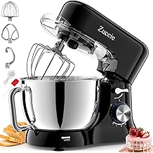 Stand Mixer, Zuccie 4.8QT Kitchen Electric Stand Mixer, 380W Motor Power Food Mixer, 8+P-Speed Dough Mixer with Dough Hook, Wire Whip &amp; Beater, Black