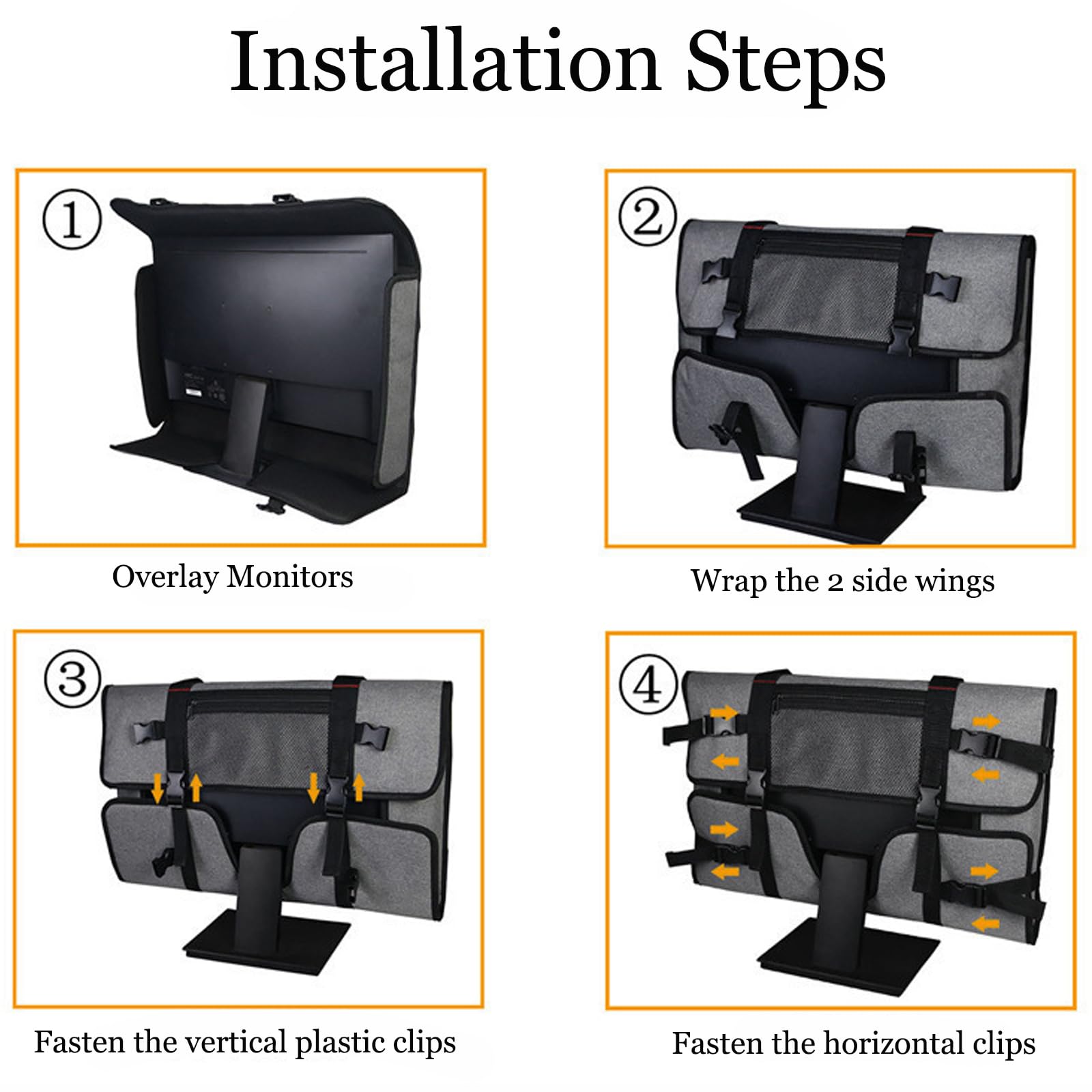 iFCOW Tragetasche für Desktop- Computer, 24 Zoll tragbare Desktop- Computer- Aufbewahrungstasche Monitor- Staubschutz mit Handgriff Strap