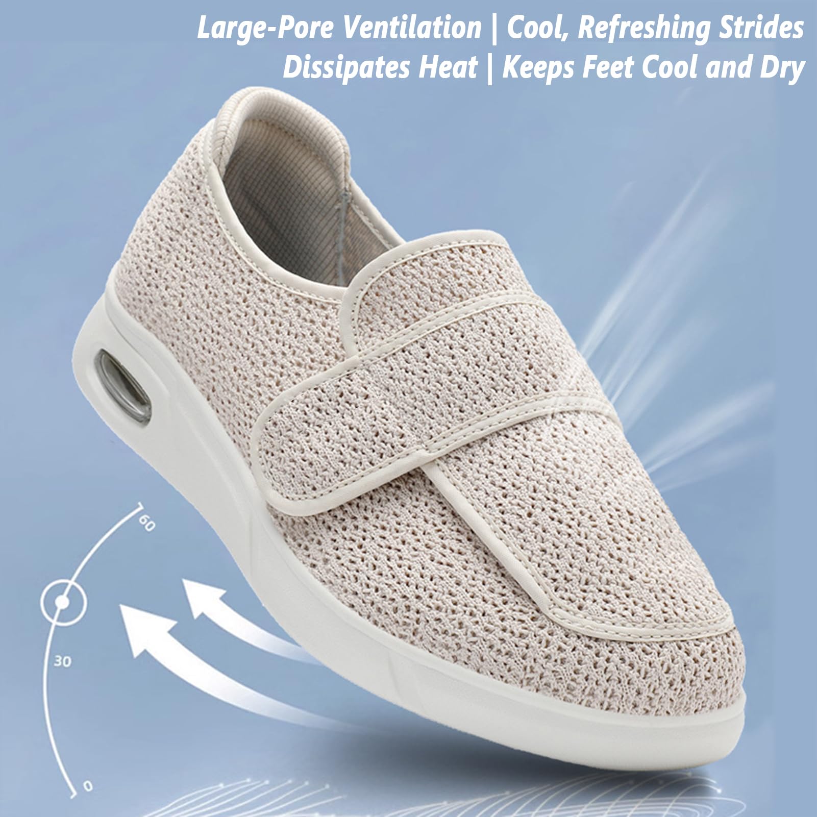 Damskie buty dla cukrzyków, ortopedyczne buty rehabilitacyjne, buty medyczne, hallux koślawe, antypoślizgowe pantofle, wkładka z pianki memory, buty rekreacyjne do użytku wewnątrz i na