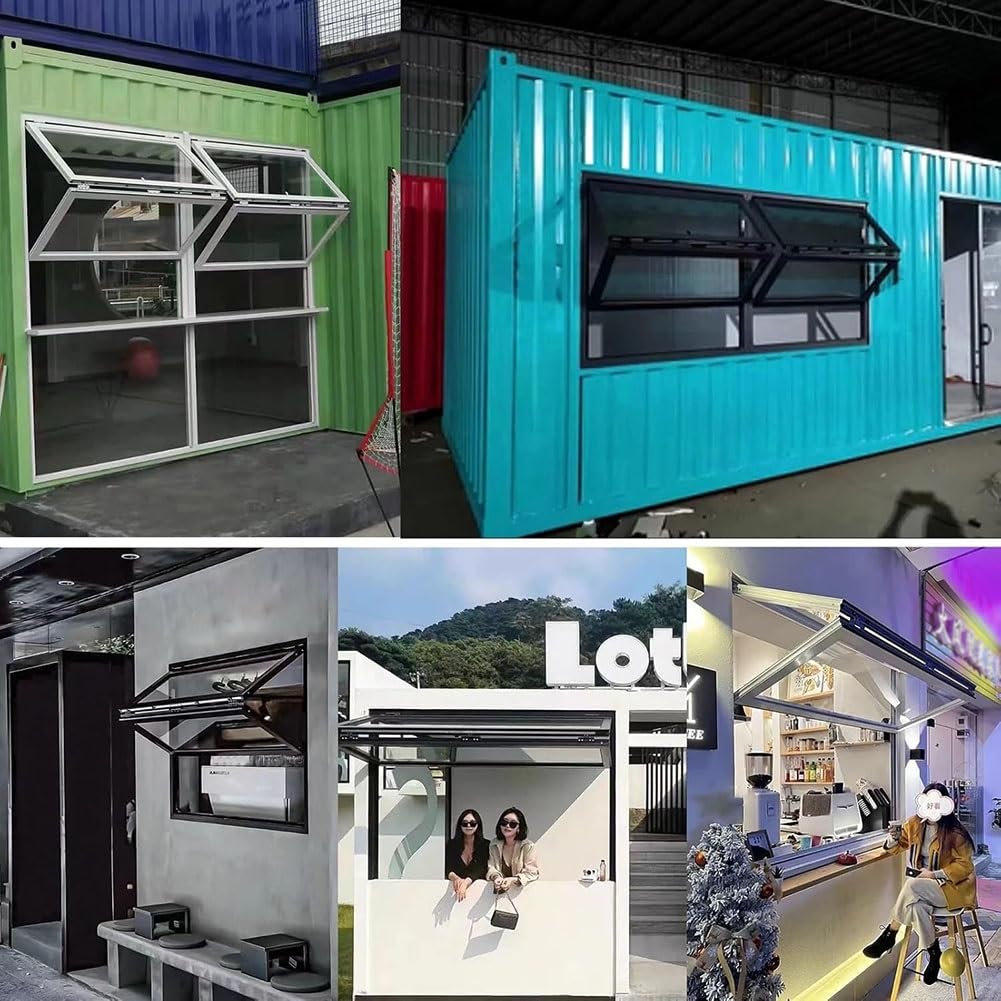 Maßgefertigte Faltschiebefenster, Aluminium-Wohnmobilfenster, Esszimmer-Gastronomiefenster Mit Sicherheitsschloss Für Flower Coffee Shop