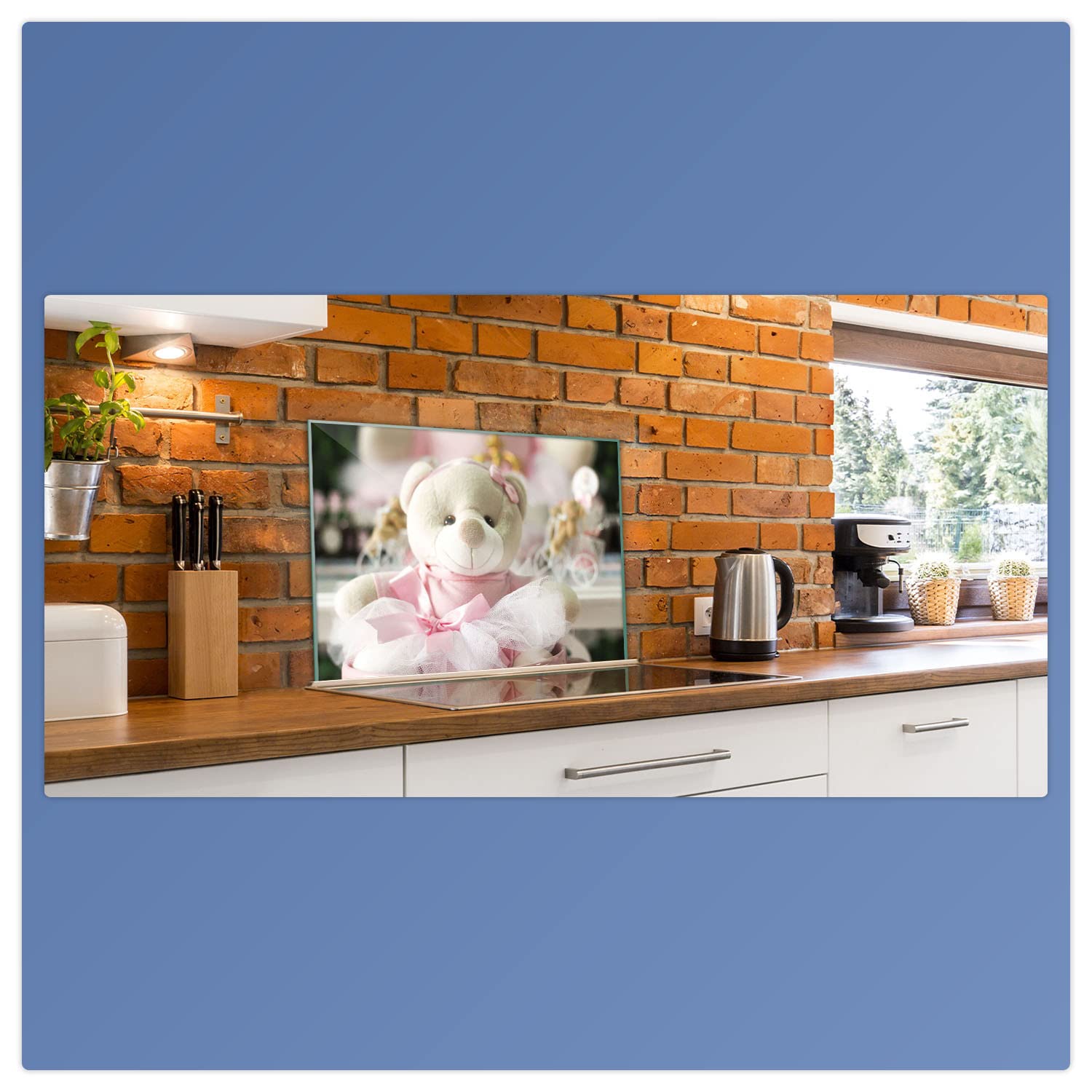 Copri Piano Cottura 80x52 Vetro Ceramica Fiori Rosa - Protezione Universale