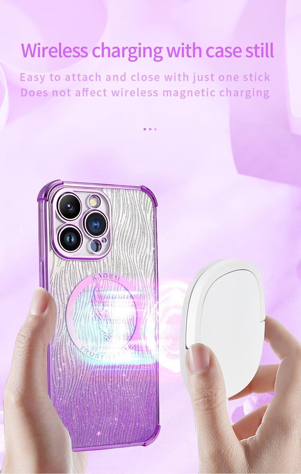 Transparente Glitzer-Handyhülle Für Xiaomi Redmi Note 10 Pro 4G – Stoßfest & Ultra-dünn In Lavendel