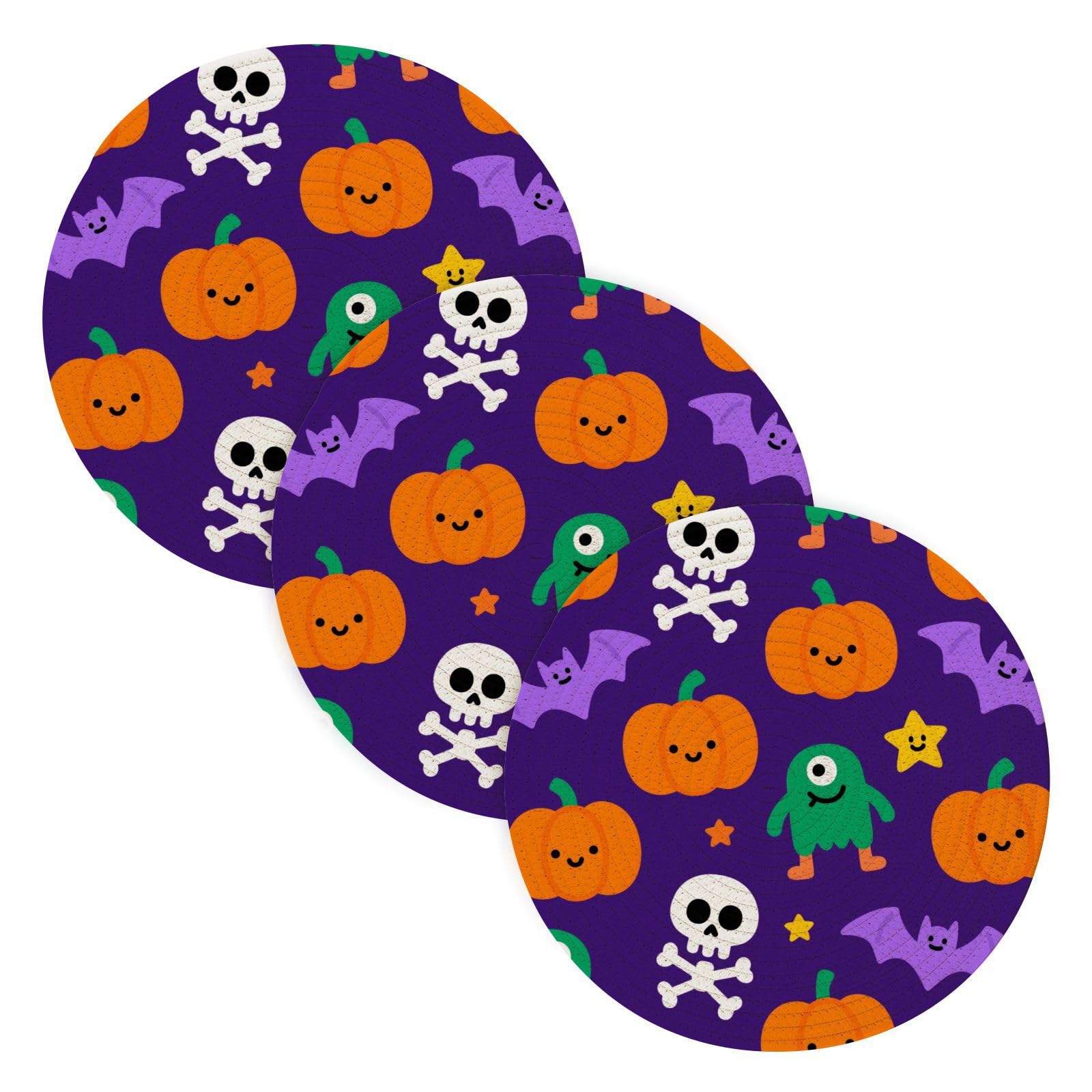 Dessous de plat citrouille Halloween pour protéger votre table des grands bols chauds